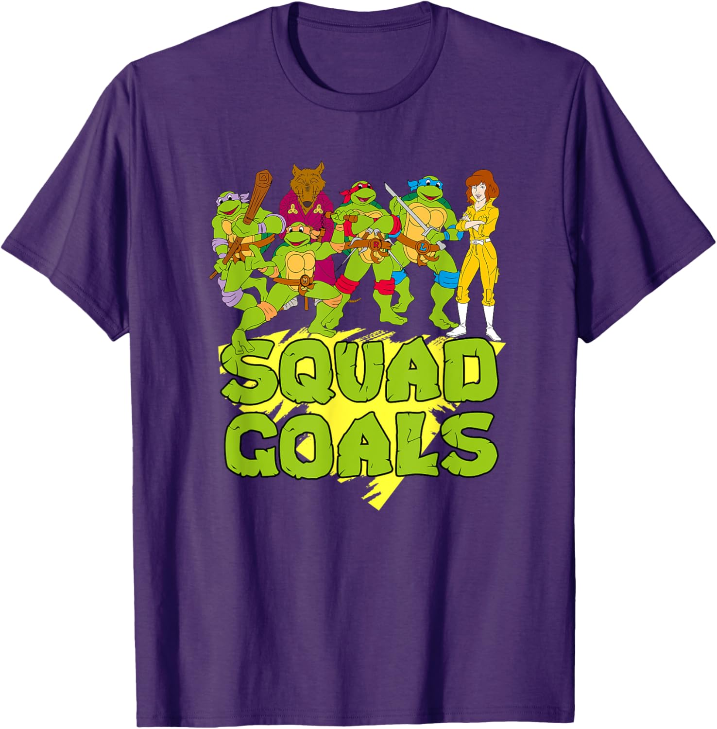 Mademark TMNT Squad Goals T-Shirt with Splinter and April for Fans - 15