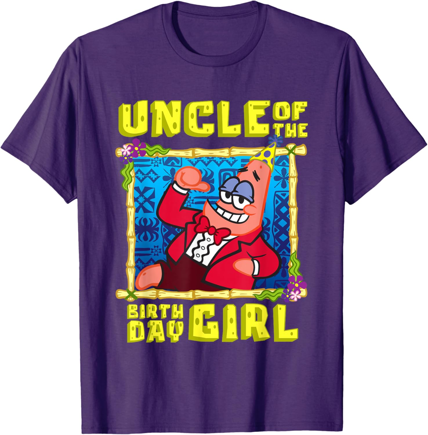 SpongeBob Patrick Uncle Gift T-Shirt for Birthday Celebration Fun - 5