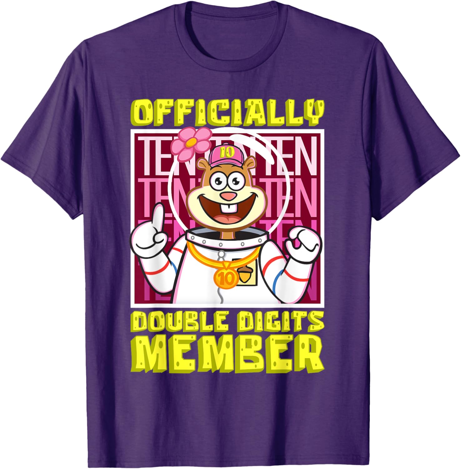 Sandy Officially Double Digits Girl 10th Birthday T-Shirt Fun Design - 10