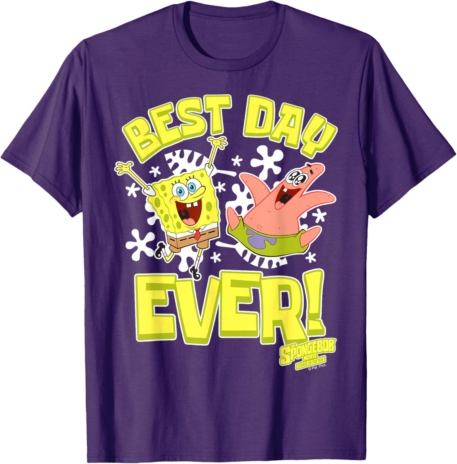 Sponge On The Run Patrick & SpongeBob Best Day Ever T-Shirt for Fun Lovers - 2