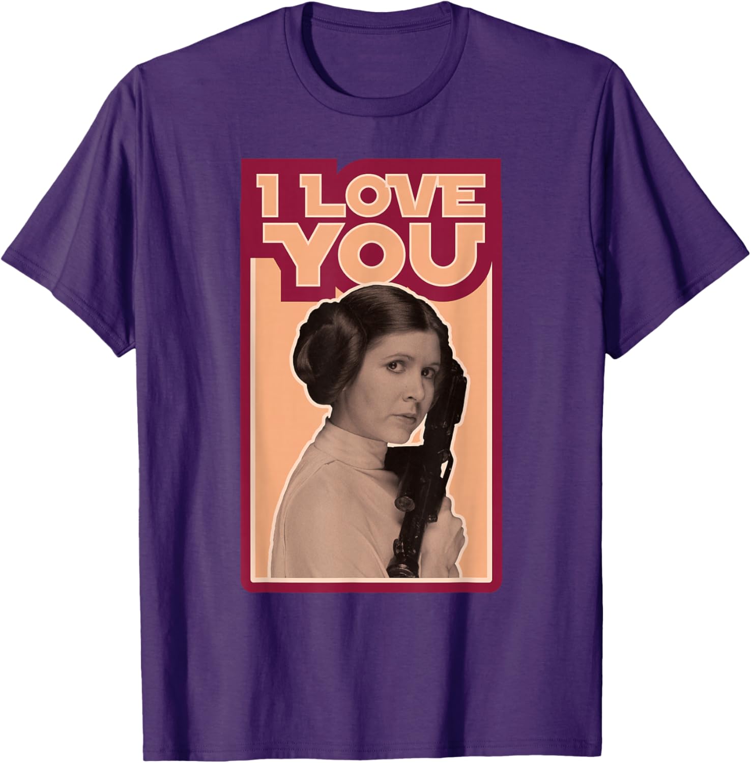 Star Wars Valentine's Day Princess Leia I Love You Vintage T-Shirt - 8