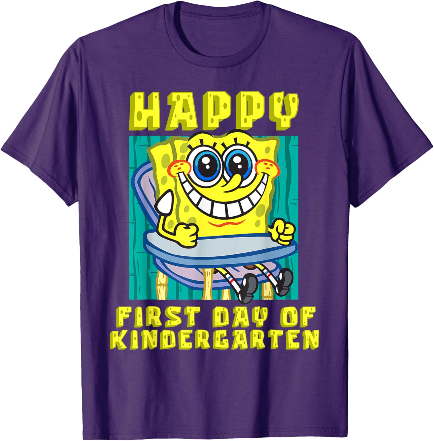 SpongeBob Happy First Day of Kindergarten T-Shirt for Boys and Girls - 5