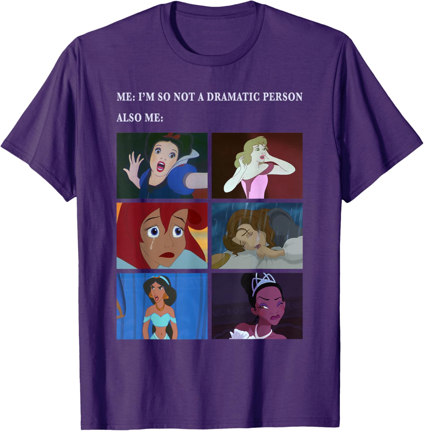 Disney Princess Not Dramatic Meme Panel T-Shirt for Fun Fashion Fans - 4
