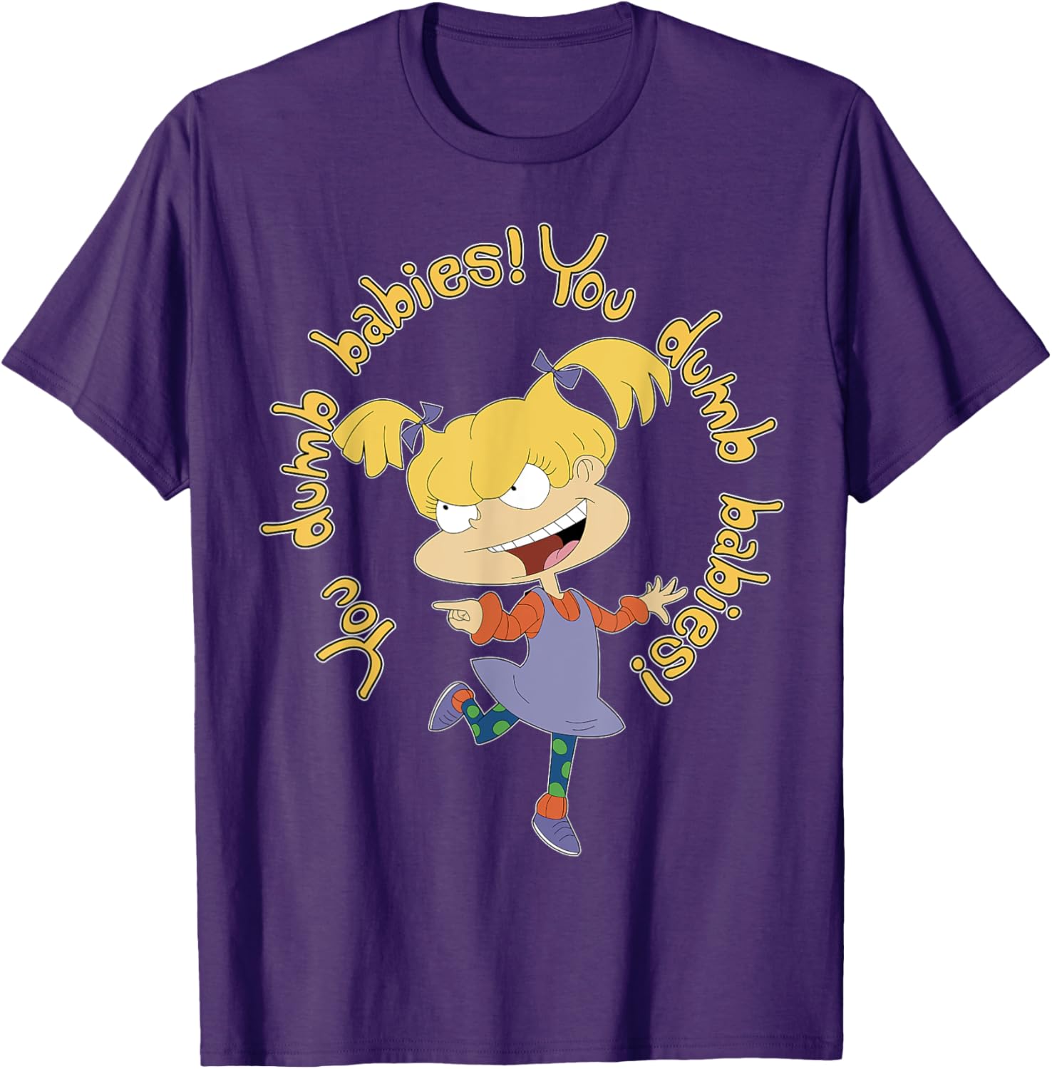 Mademark x Rugrats Angelica Pickles You Dumb Babies T-Shirt for Fans - 3