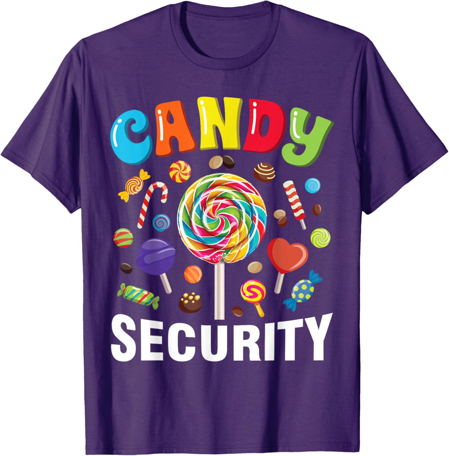Funny Candy Security Halloween Costume T-Shirt for Spooky Fun - 25