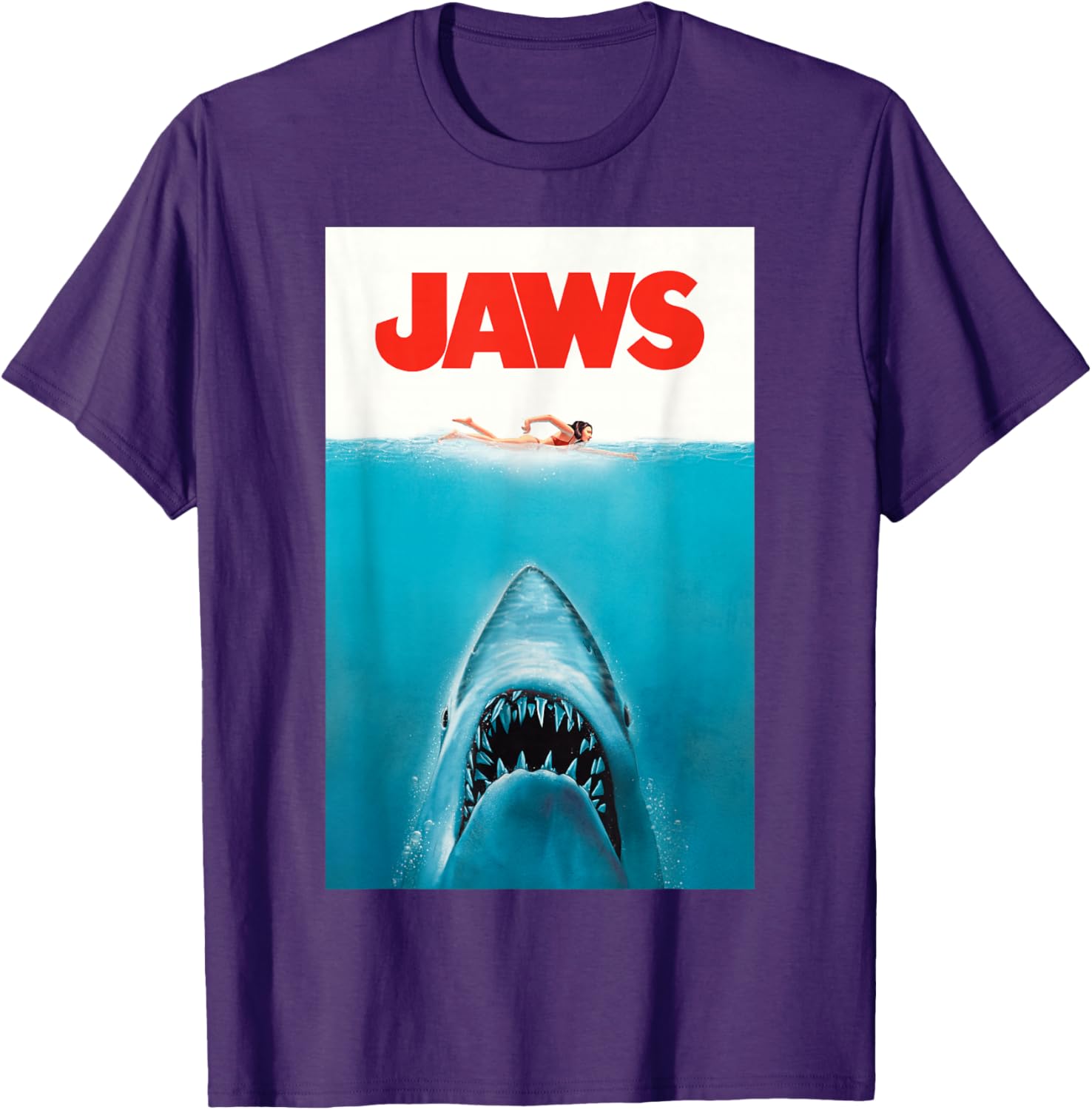 Jaws 50th Anniversary Classic T-Shirt with Front and Back Artwork - 8