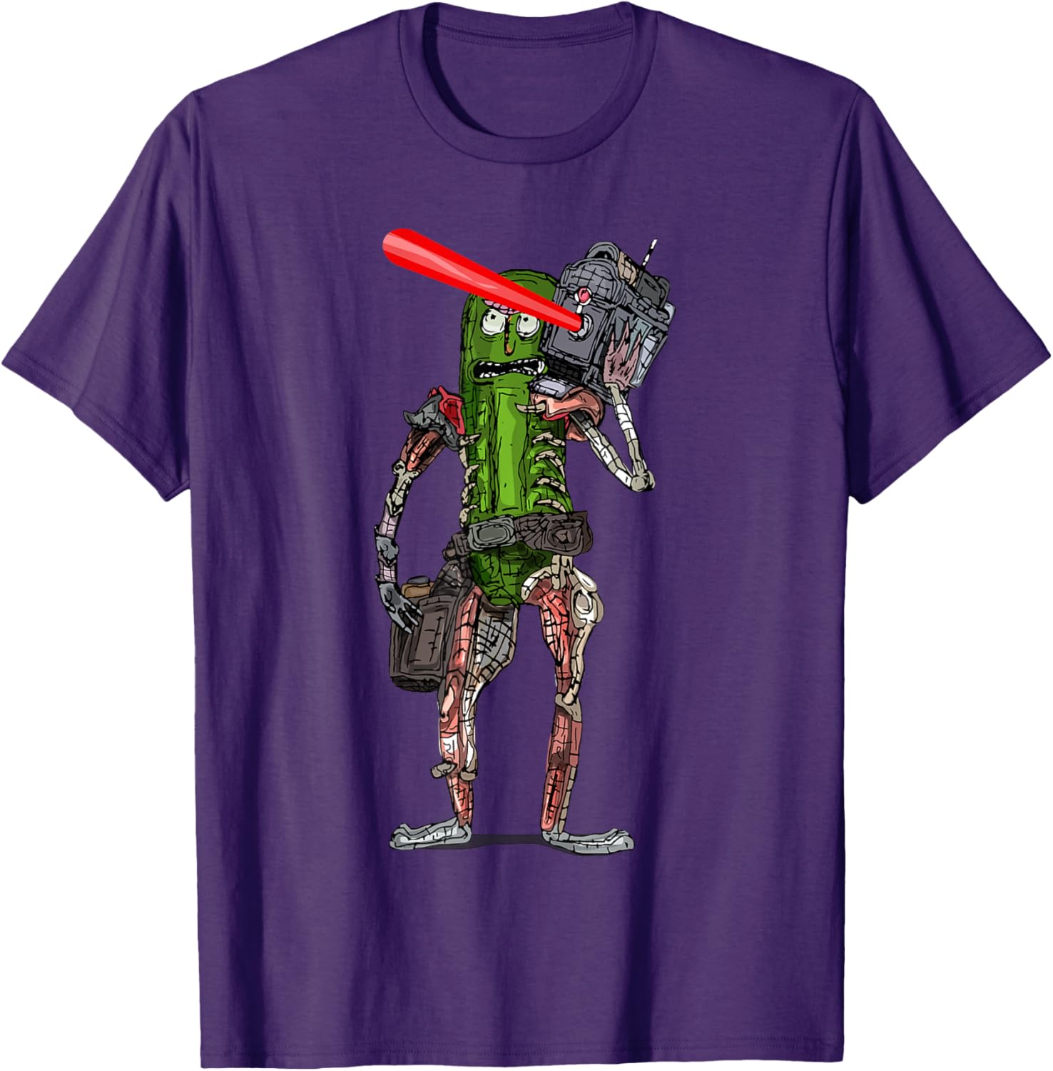 Pickle Rick Laser Beam T-Shirt - Fun Rick and Morty Apparel for Fans - 7