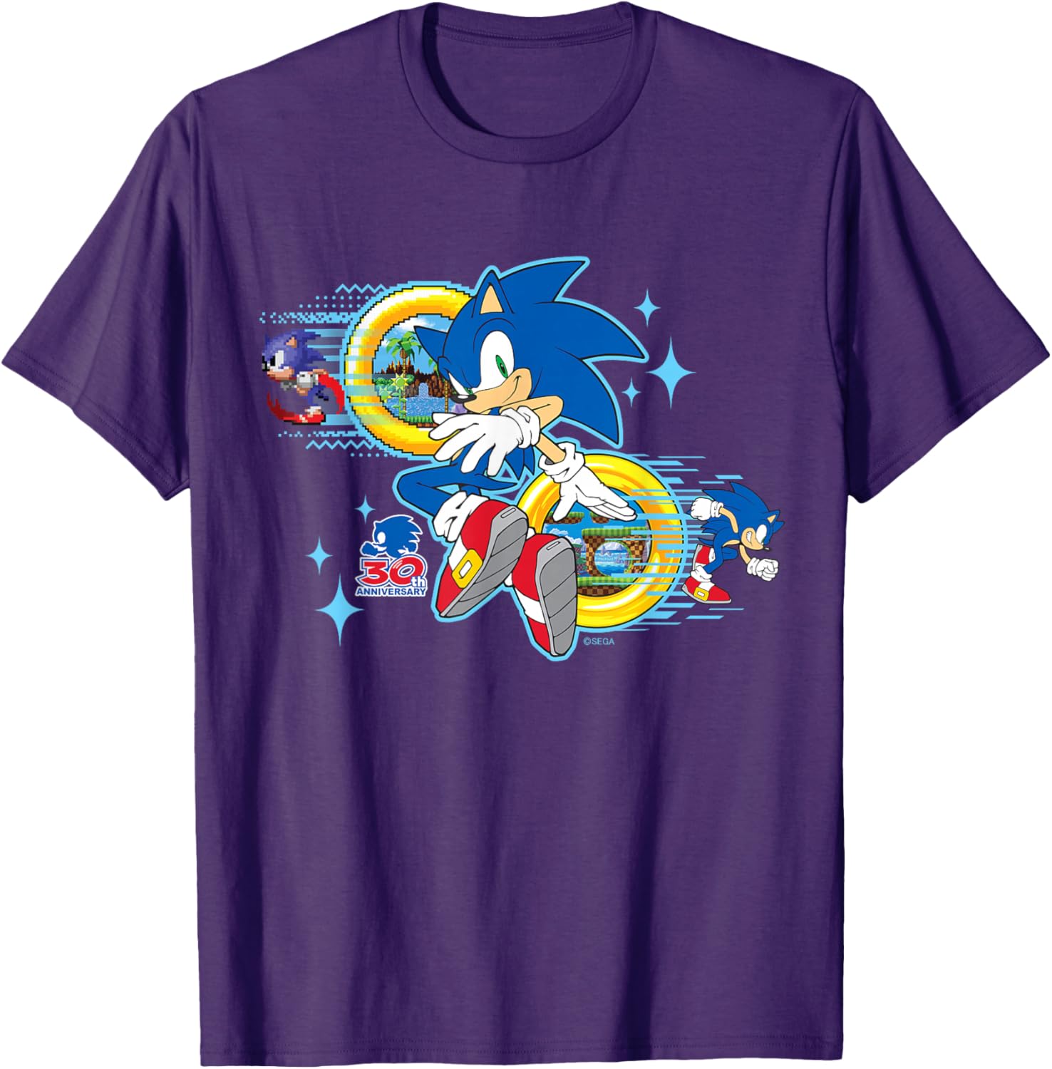 Sonic the Hedgehog 30th Anniversary Short Sleeve Tee for Fans - 7
