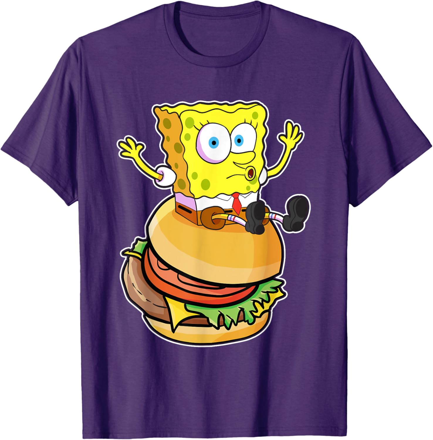 Mademark x SpongeBob SquarePants Burger T-Shirt Fun and Stylish Wear - 12