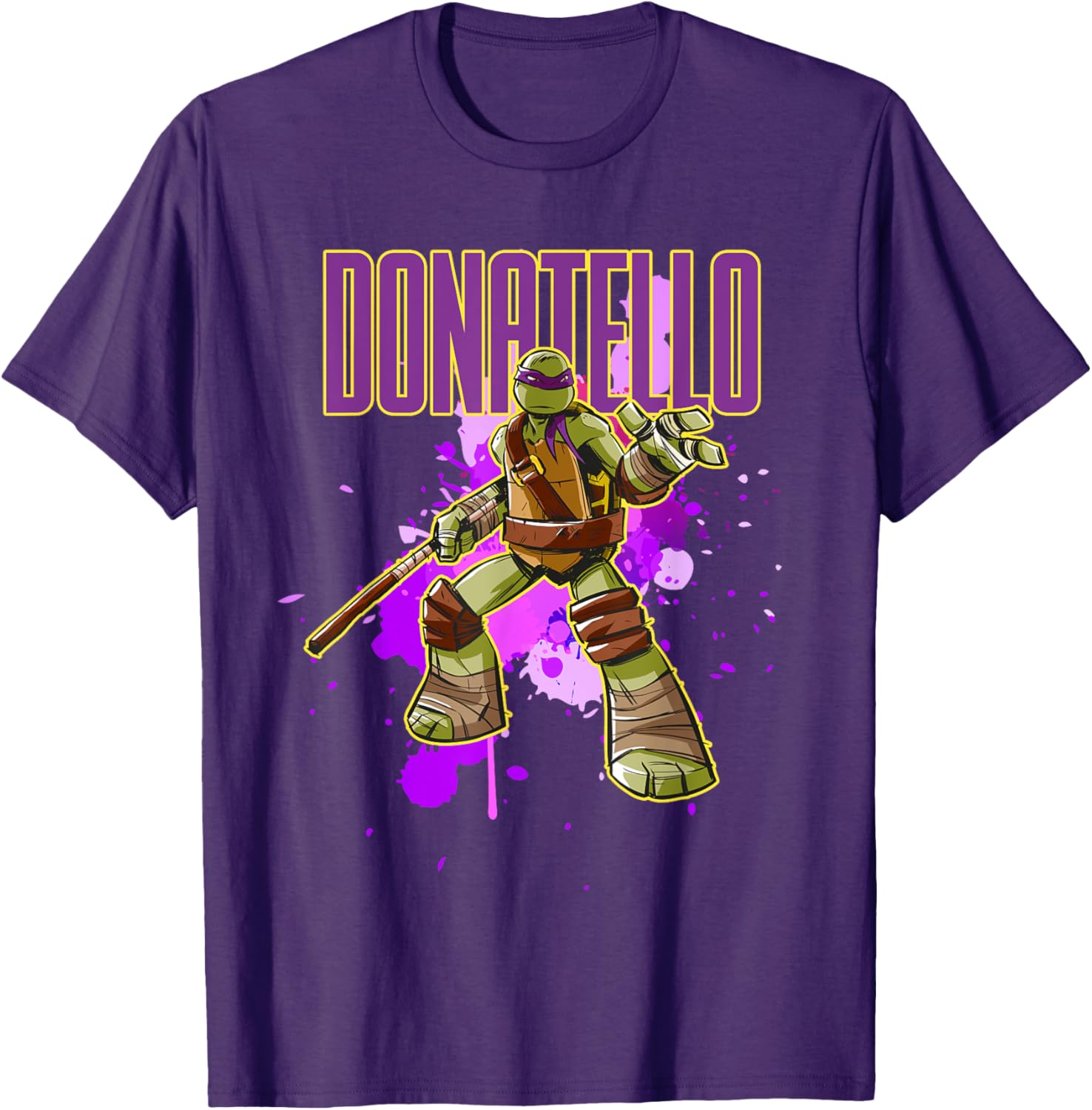 Mademark Teenage Mutant Ninja Turtles Donatello Purple Splatter T-Shirt - 14