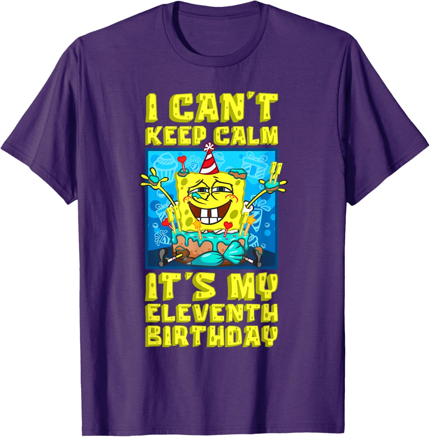 Mademark SpongeBob 11th Birthday T-Shirt for Boys - Fun and Playful Design - 14