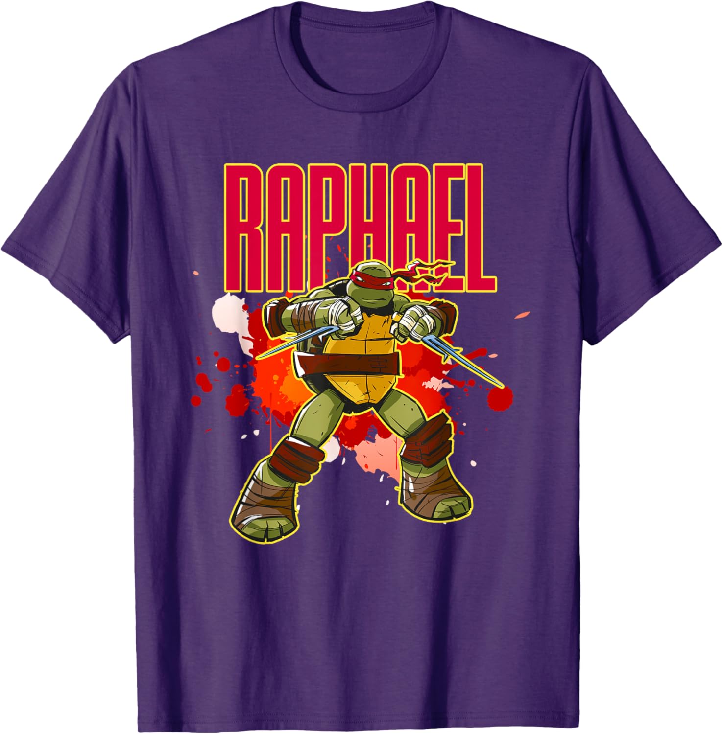Mademark Teenage Mutant Ninja Turtles Raphael Red Splatter T-Shirt - 8