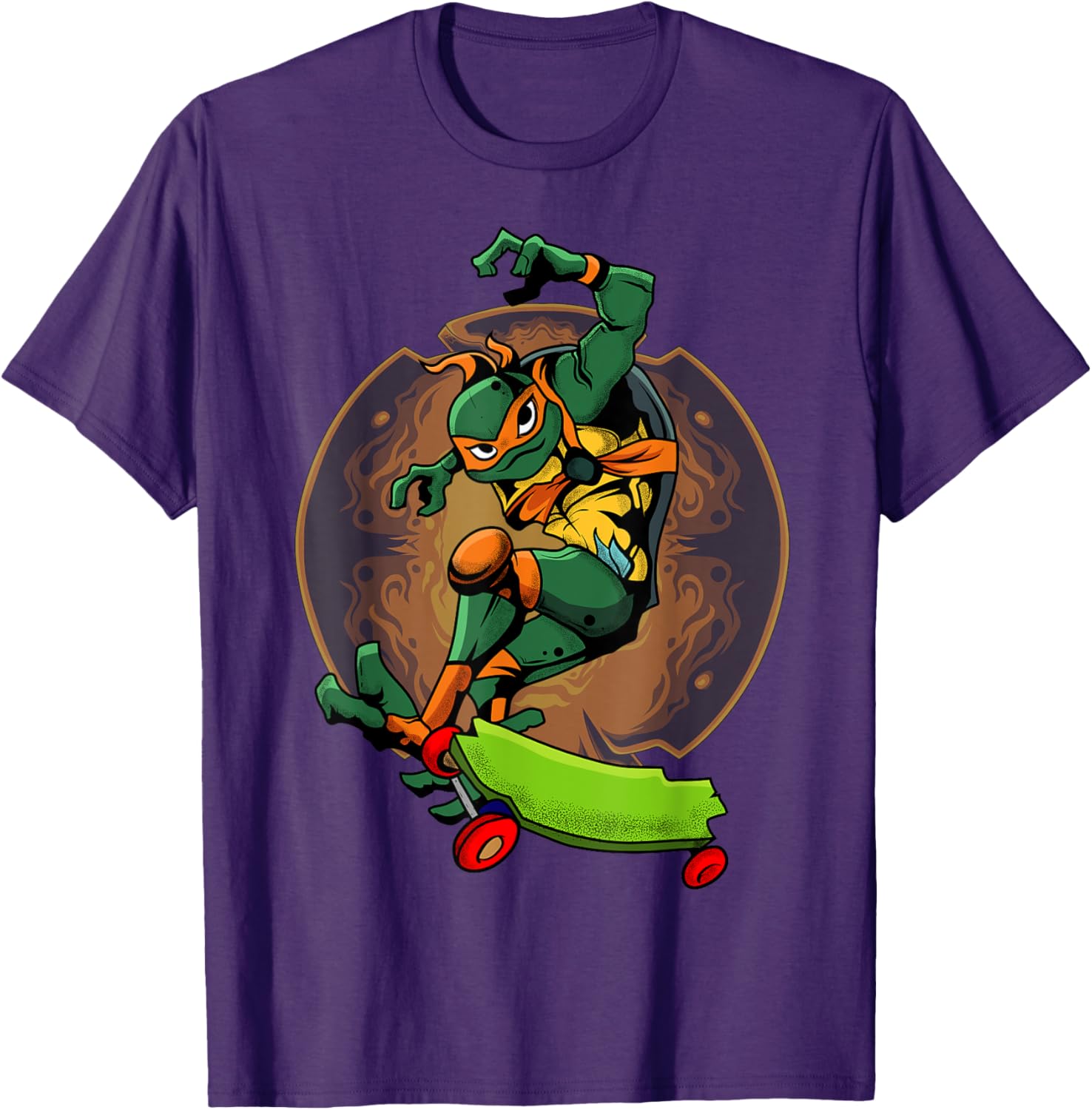 Mademark Teenage Mutant Ninja Turtles Mikey Skateboard T-Shirt for Kids - 1