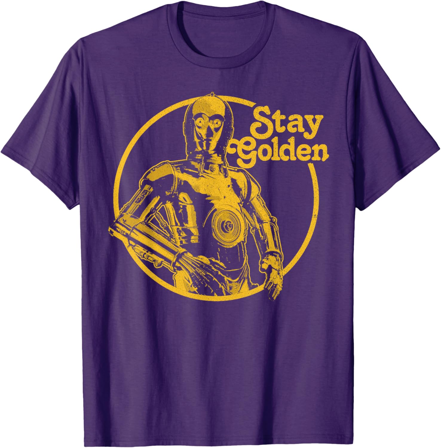 Stay Golden C-3PO T-Shirt Inspired by Star Wars for Fans and Collectors - 3