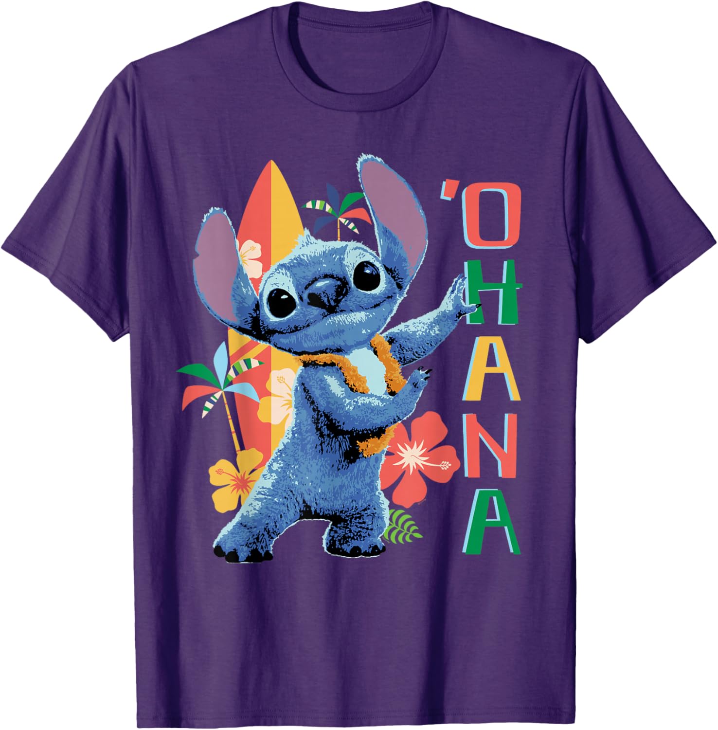 Disney Lilo & Stitch Ohana Hula Beach T-Shirt for Fun Summer Days - 20