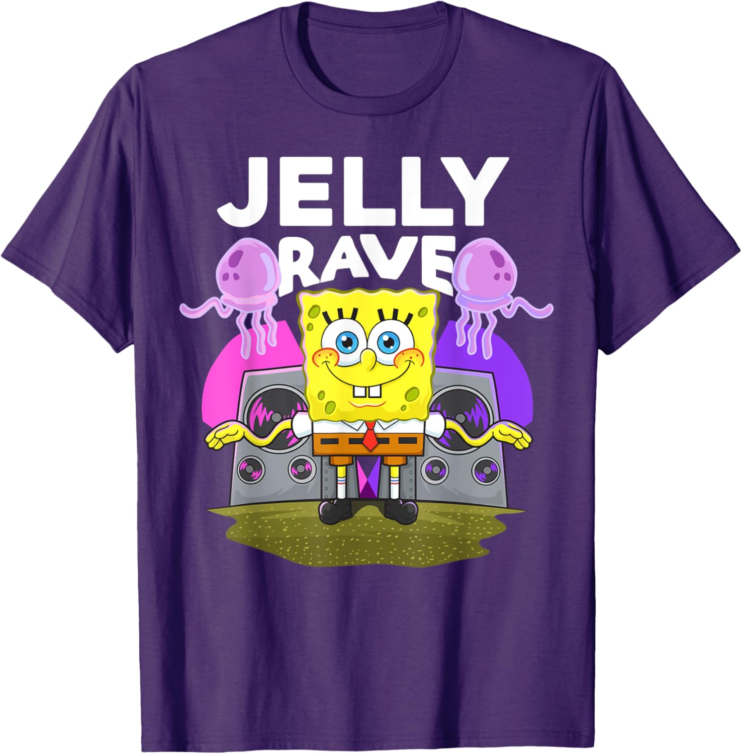 Mademark x SpongeBob SquarePants Jelly Jam Rave T-Shirt for Fun Lovers - 16