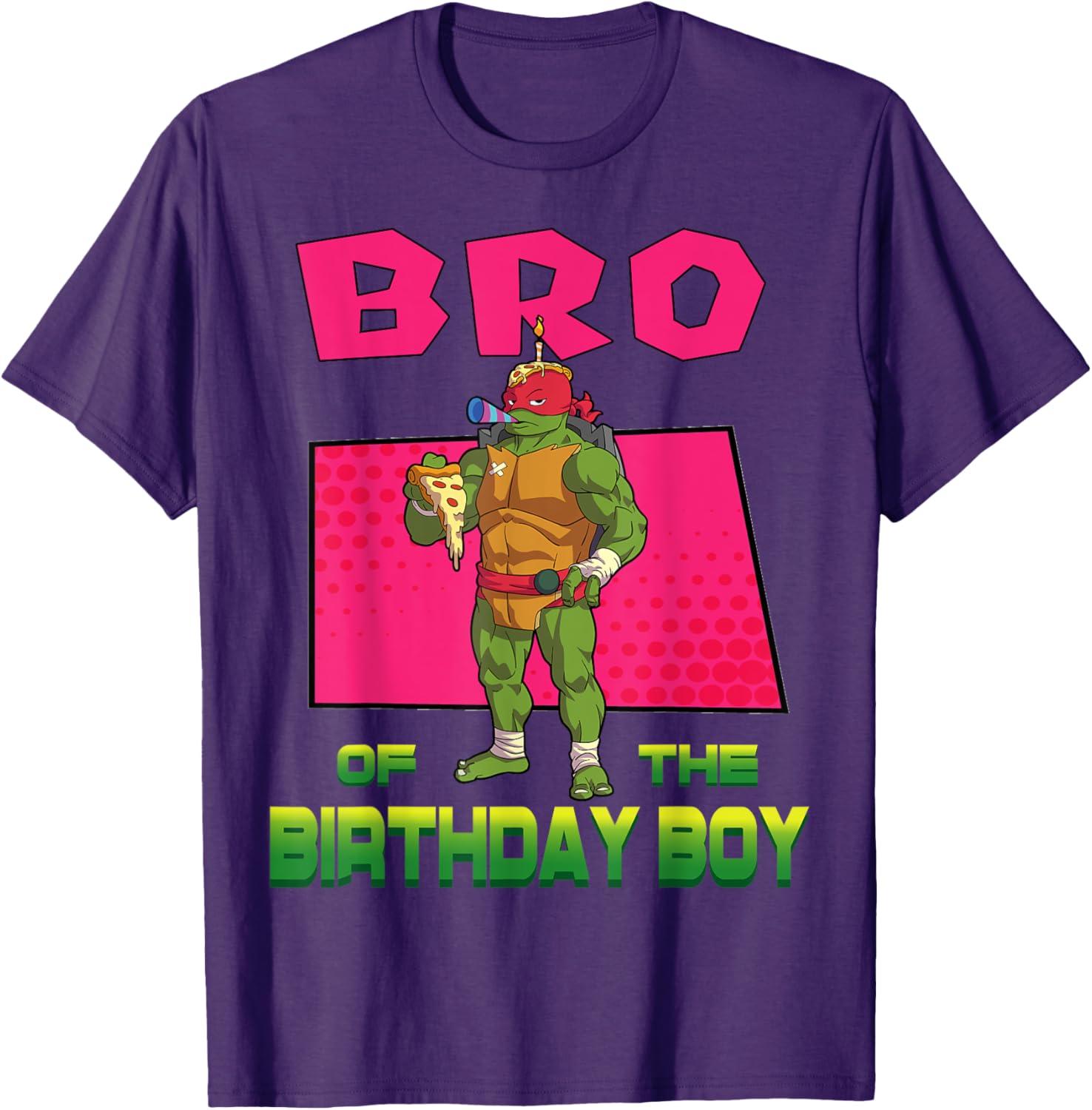 Mademark Teenage Mutant Ninja Turtles Raphael Pizza Party T-Shirt for Kids - 15