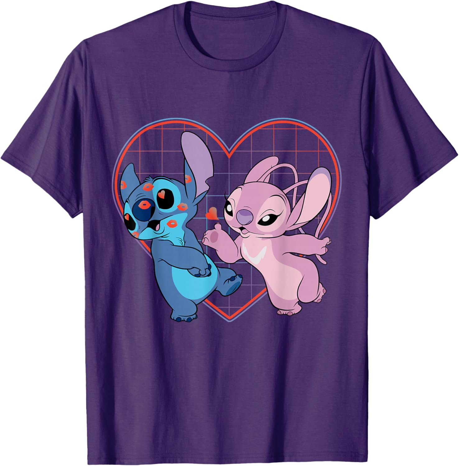 Disney Lilo and Stitch Angel Heart Kisses T-Shirt for Fun Fashion Lovers - 23