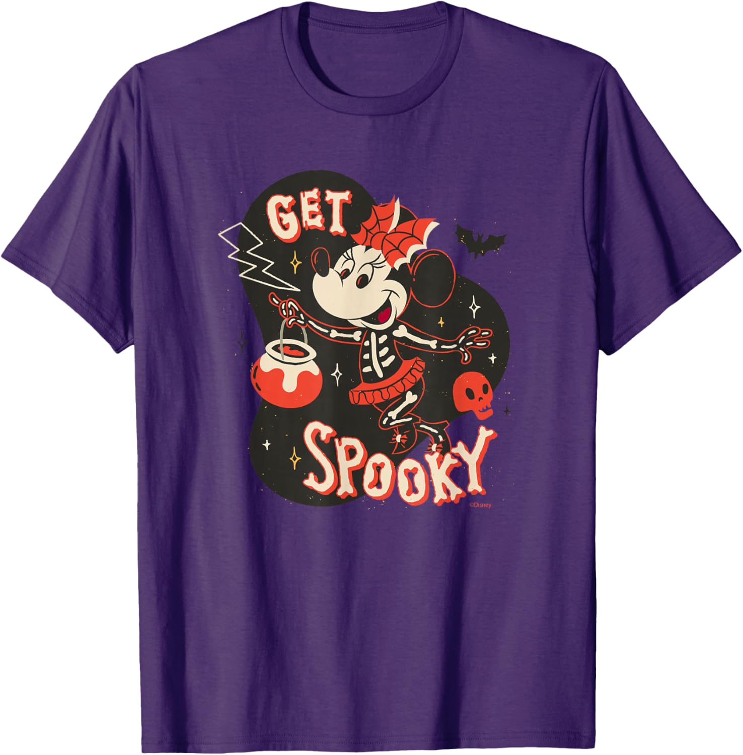 Disney Minnie Mouse Skeleton T-Shirt for Spooky Halloween Fun - 18