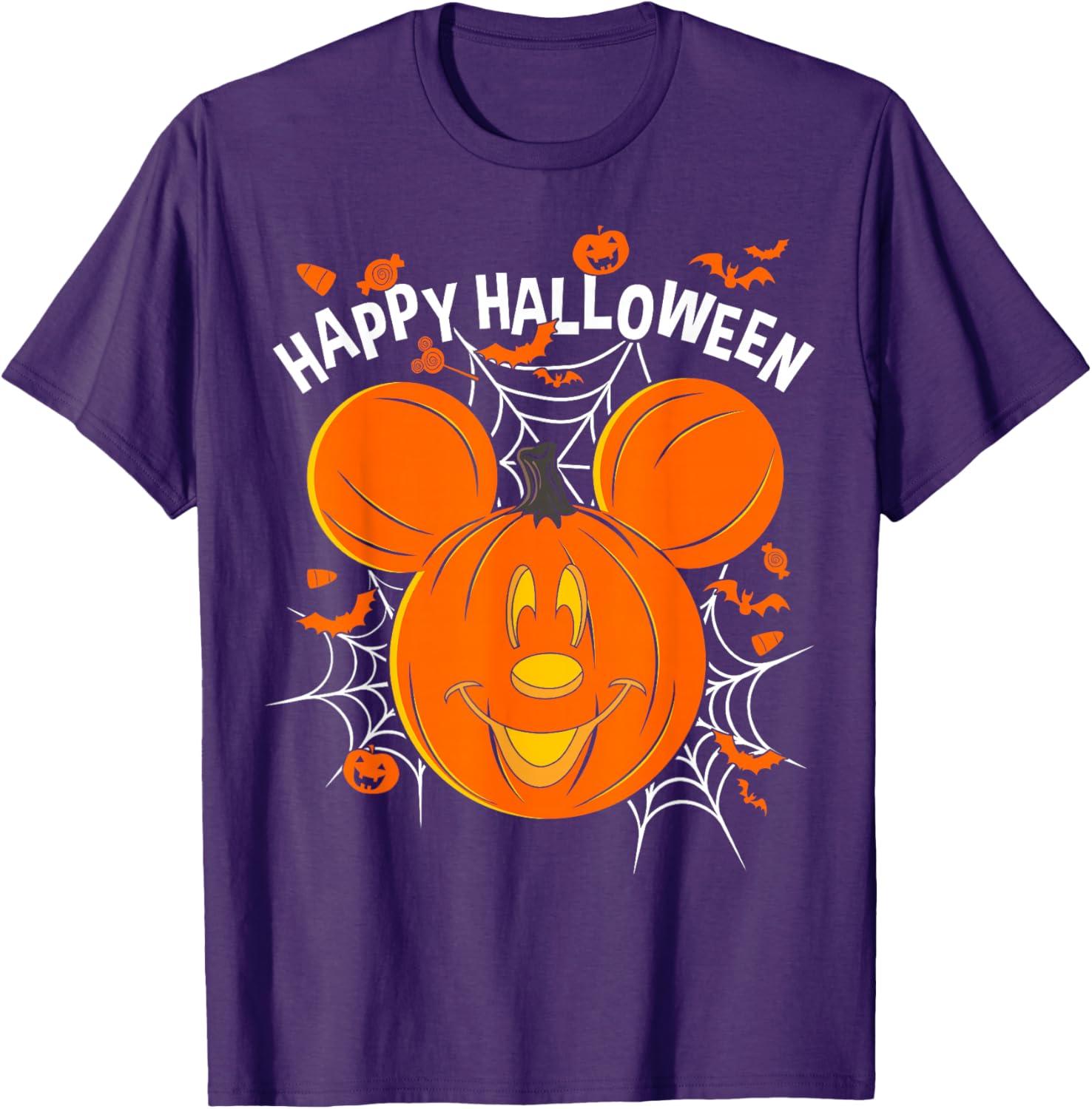 Disney Mickey Pumpkin Halloween T-Shirt for Kids and Adults Fun Style - 10