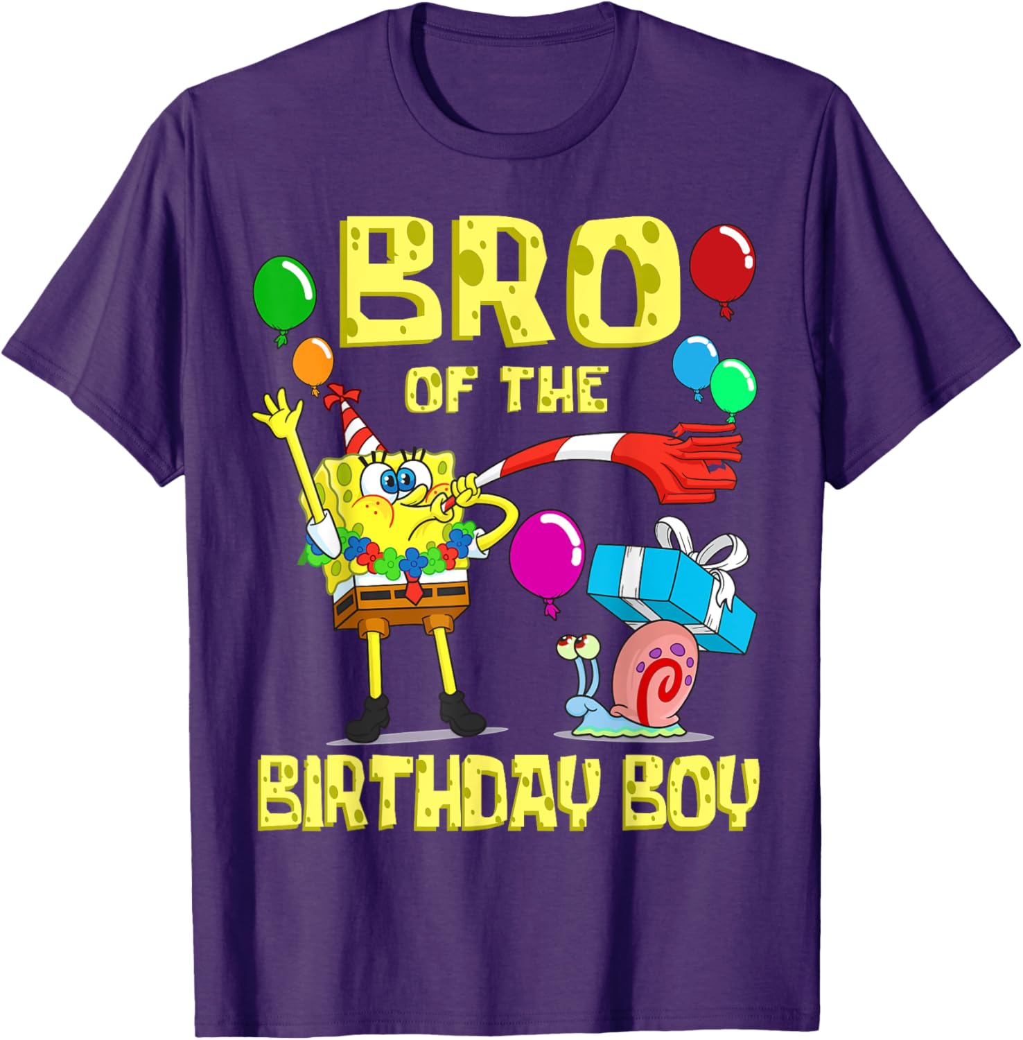 Mademark SpongeBob Brother of the Birthday Boy Theme Party T-Shirt - 5