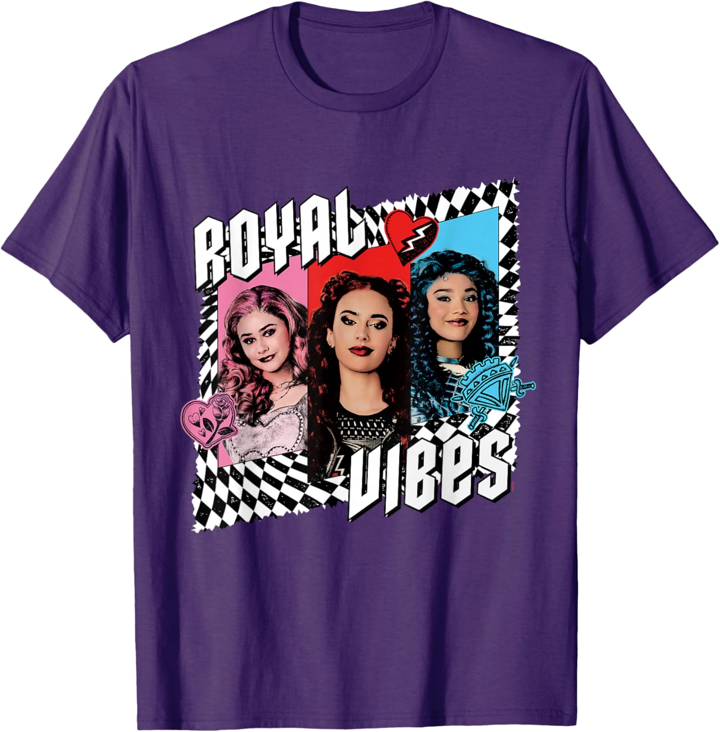 Disney Descendants 4 Trio Royal Vibes T-Shirt for Kids and Teens - 1