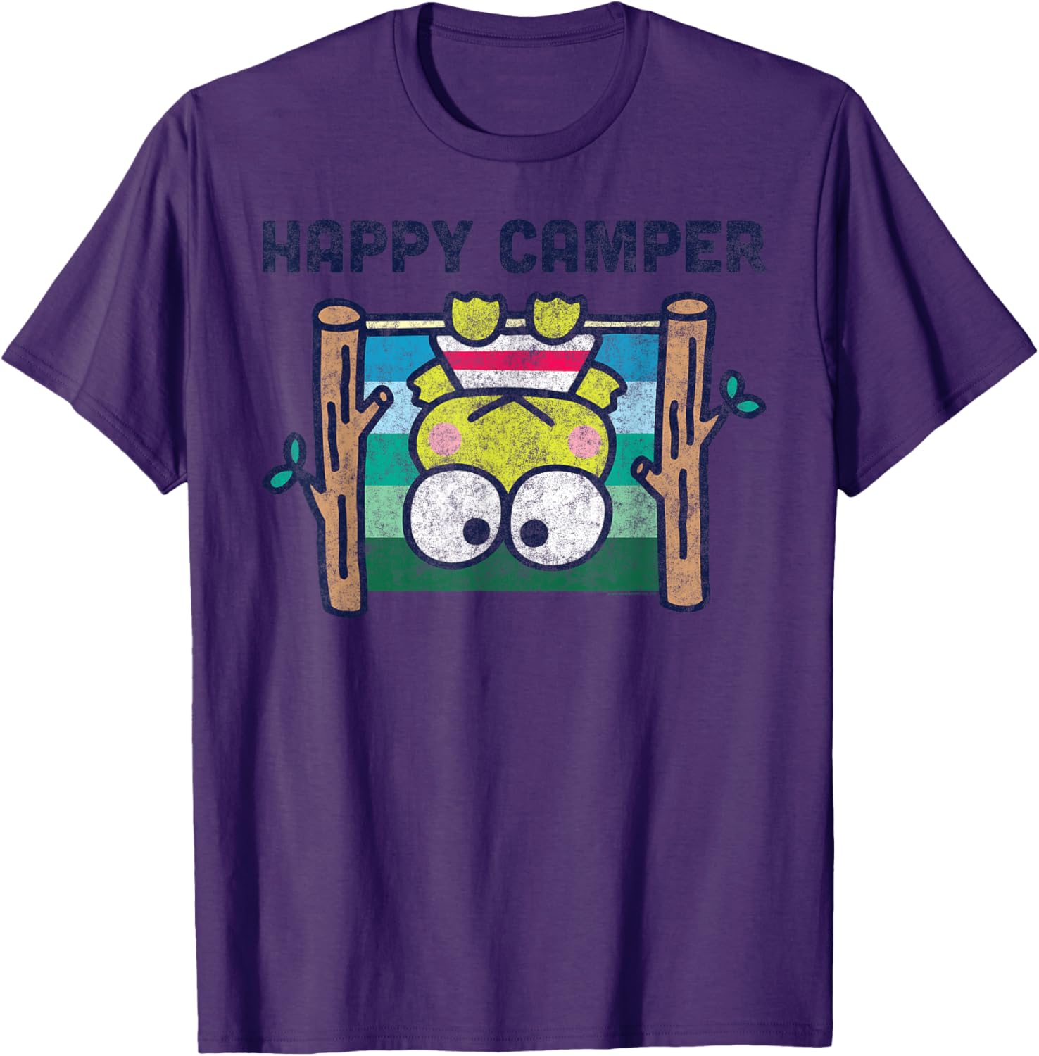 Keroppi Happy Camper T-Shirt Fun Outdoor Adventure Apparel for Kids - 3