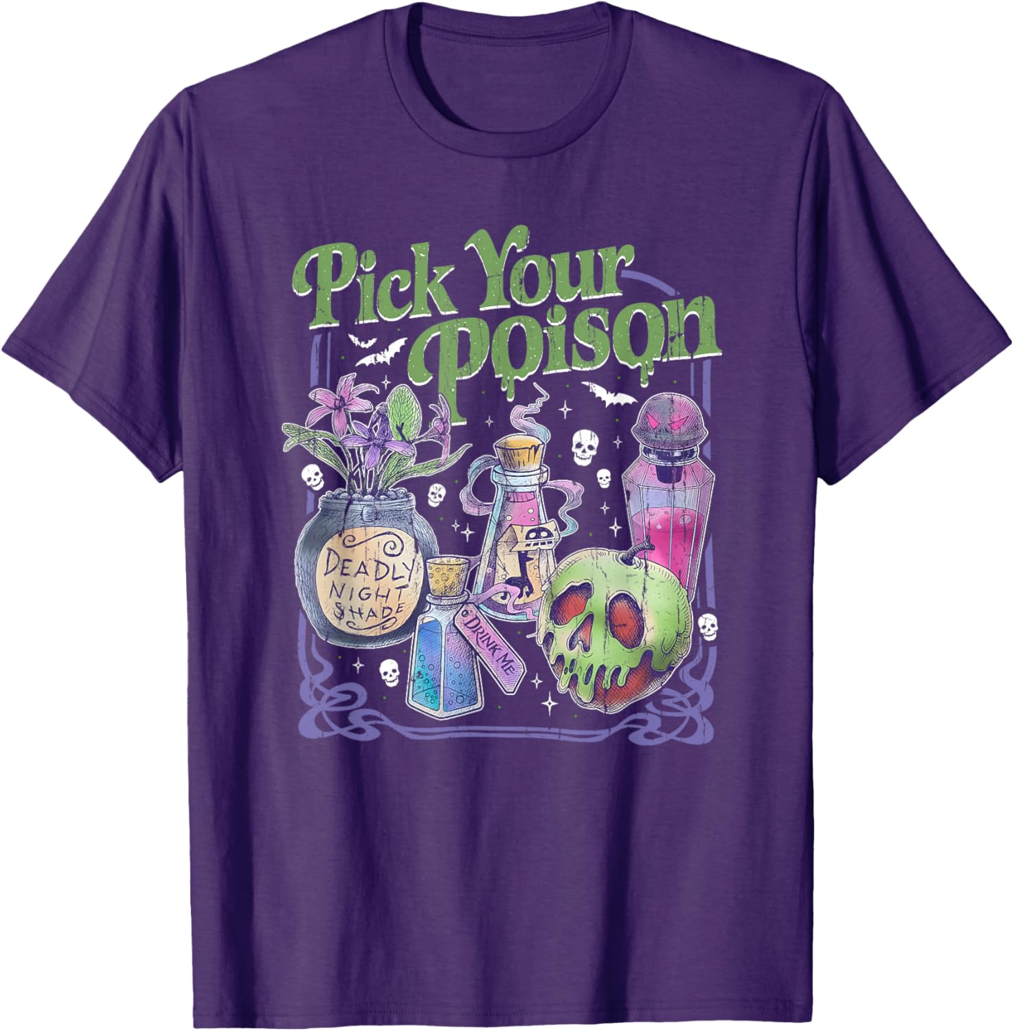 Vintage Princess Halloween T-Shirt for Women - Pick Your Poison Design - 12