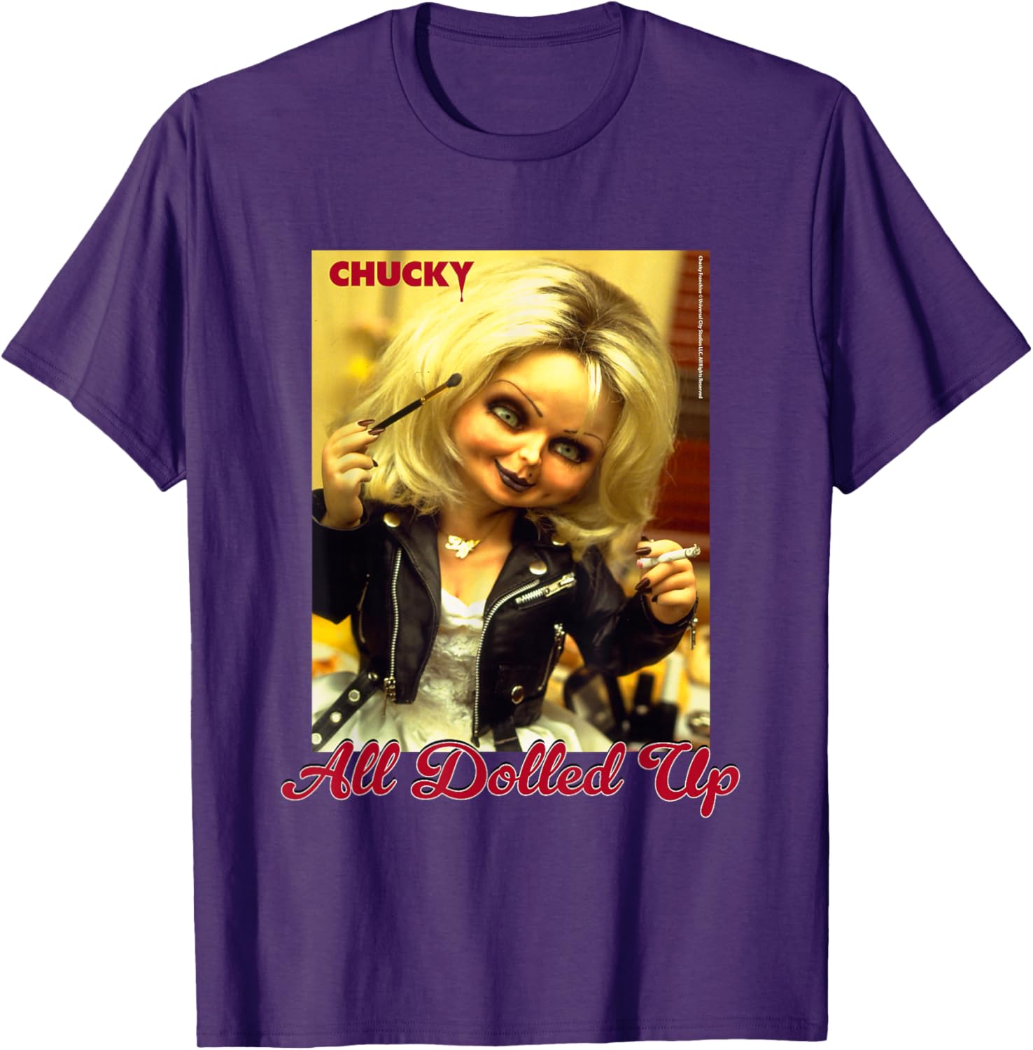 Chucky and Tiffany All Dolled Up T-Shirt for Horror Movie Fans - 14