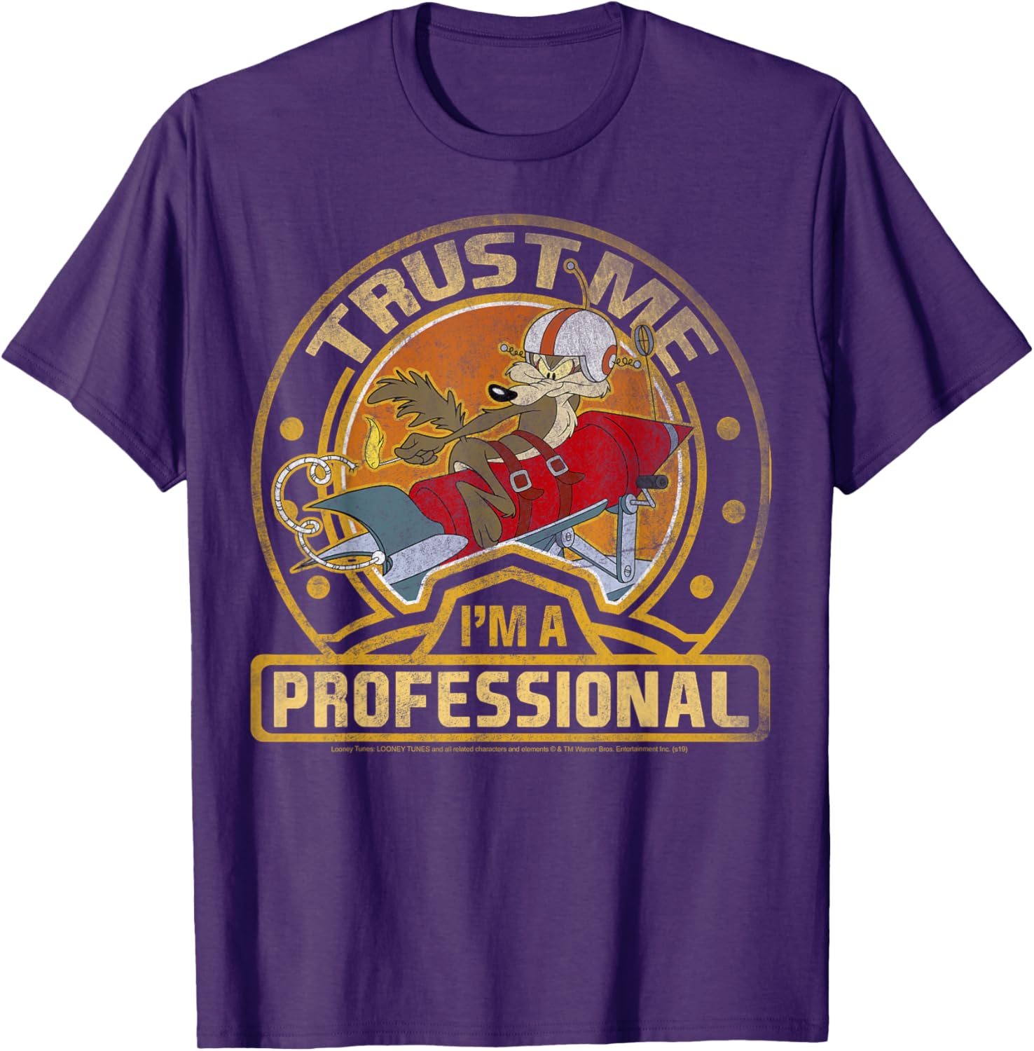 Looney Tunes Wile E. Coyote Trust Me I'm A Professional T-Shirt - 6