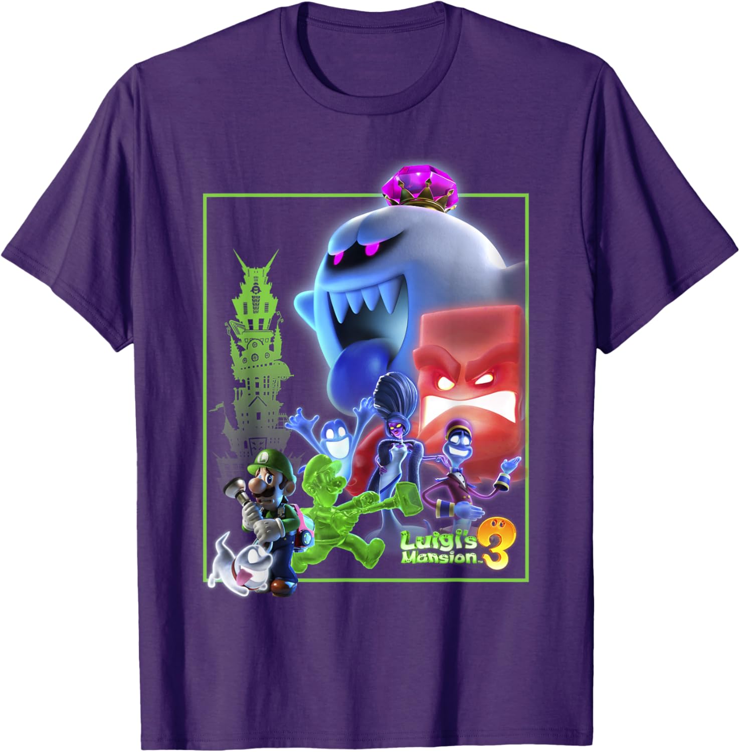 Luigi's Mansion 3 Collage Poster T-Shirt for Gamers and Fans - 2