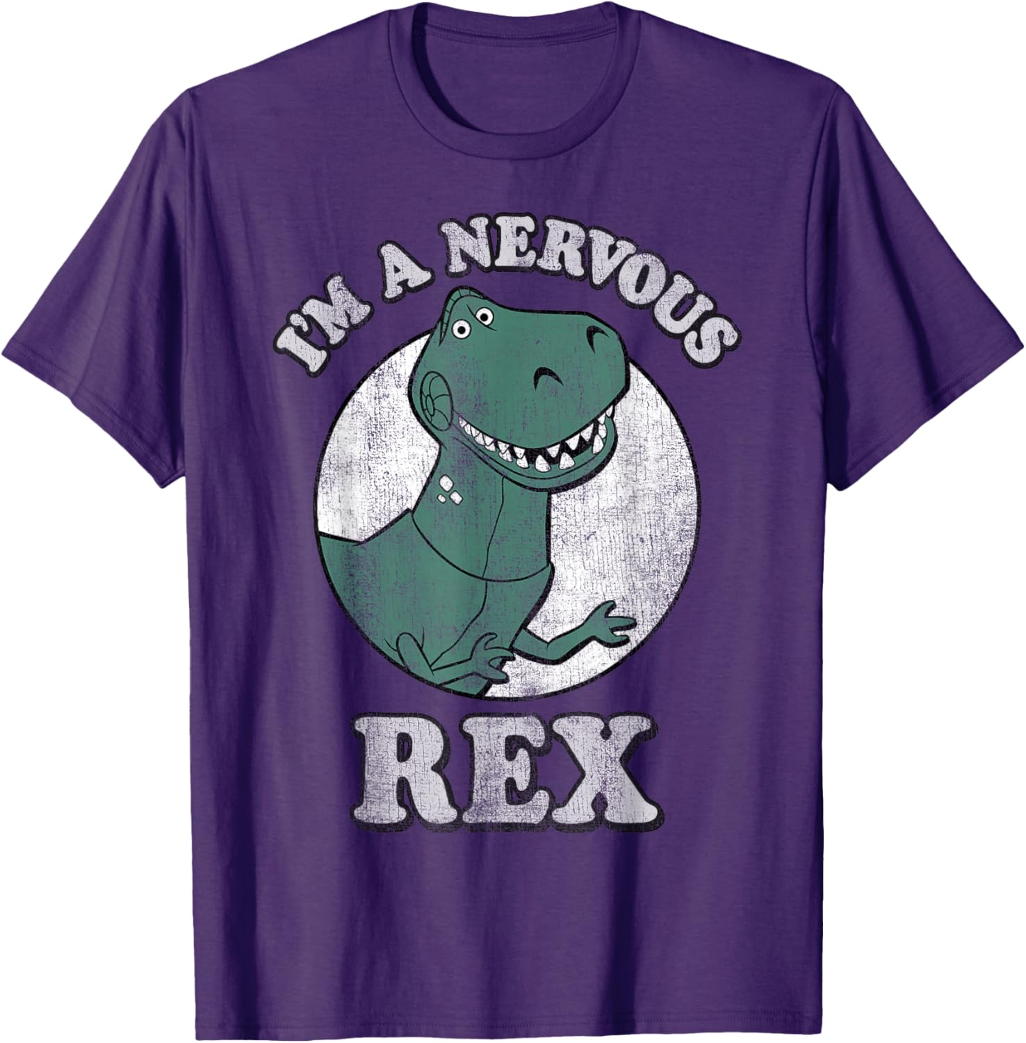 Disney Pixar Toy Story I'm A Nervous Rex Dinosaur Graphic T-Shirt - 7
