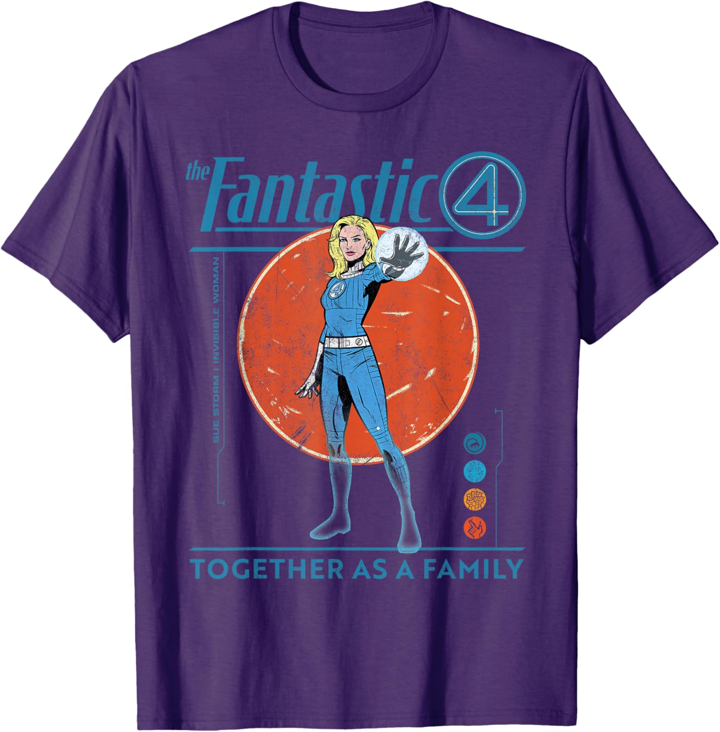 Marvel Fantastic Four Retro T-Shirt Featuring The Invisible Woman Design - 25