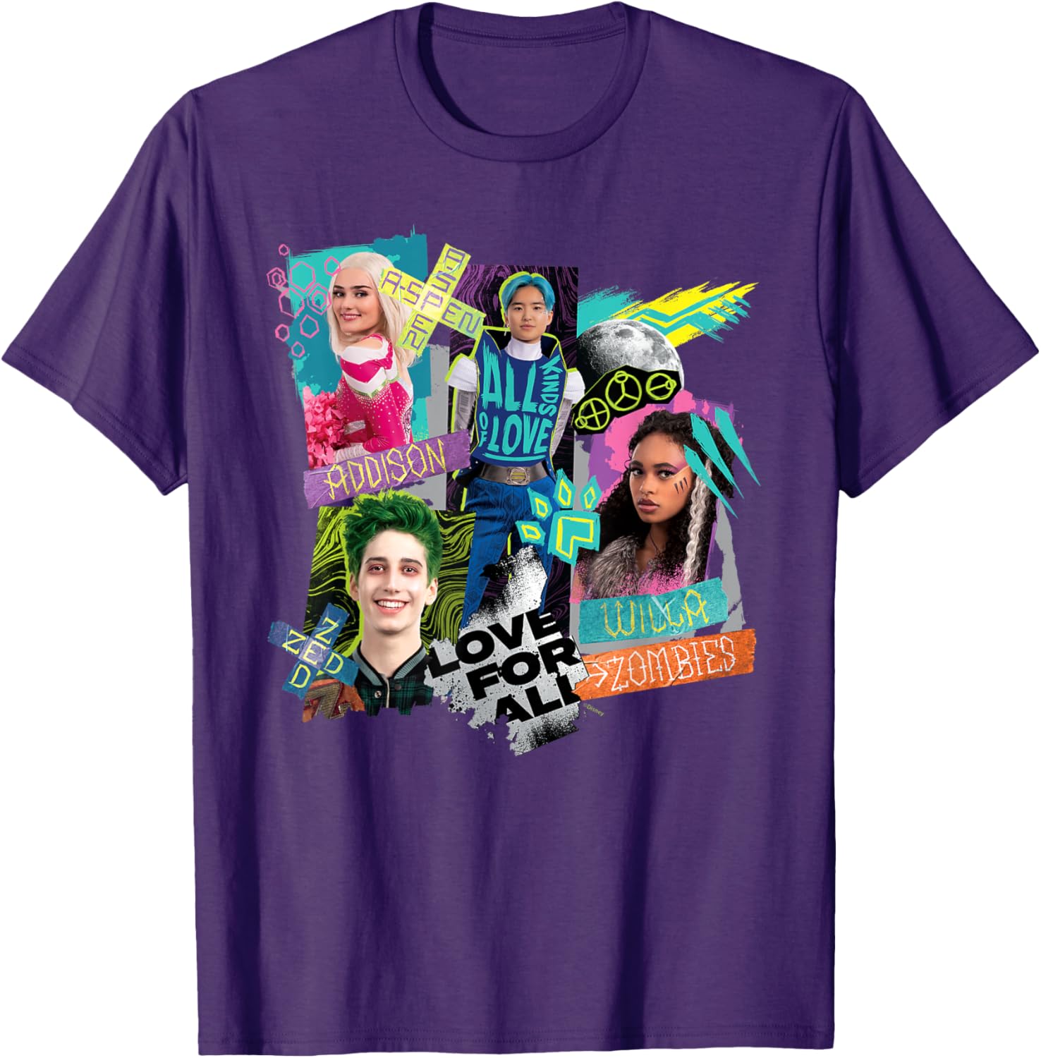 Disney Channel Zombies 3 Love for All T-Shirt for Kids and Teens - 2