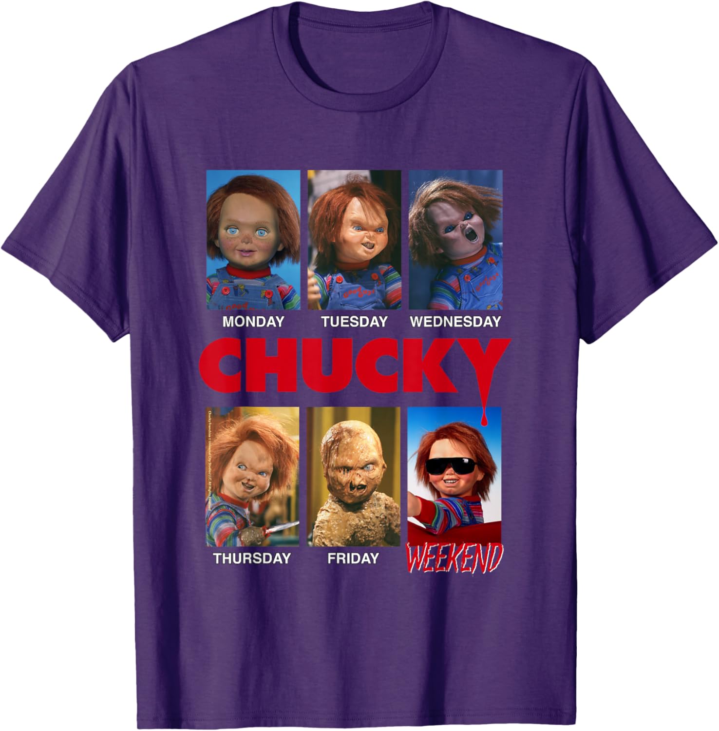Chucky Days of The Week Moods T-Shirt for Fun Fashion Lovers - 24