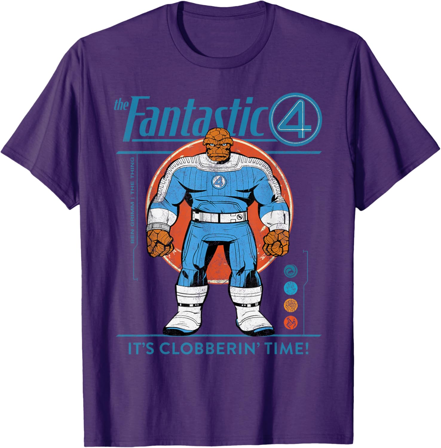 Marvel Fantastic Four The Thing Retro T-Shirt for Fans of Classic Comics - 28