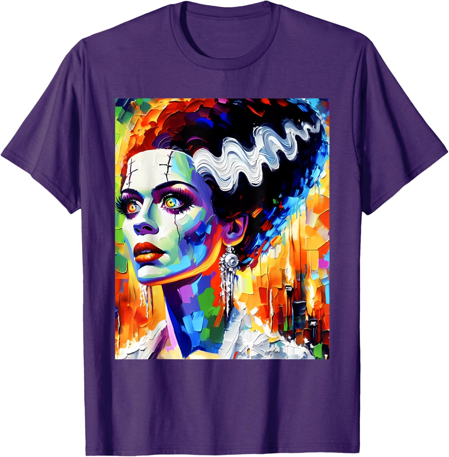 Frankenstein Monster and Bride Matching Couple T-Shirts for Halloween - 3