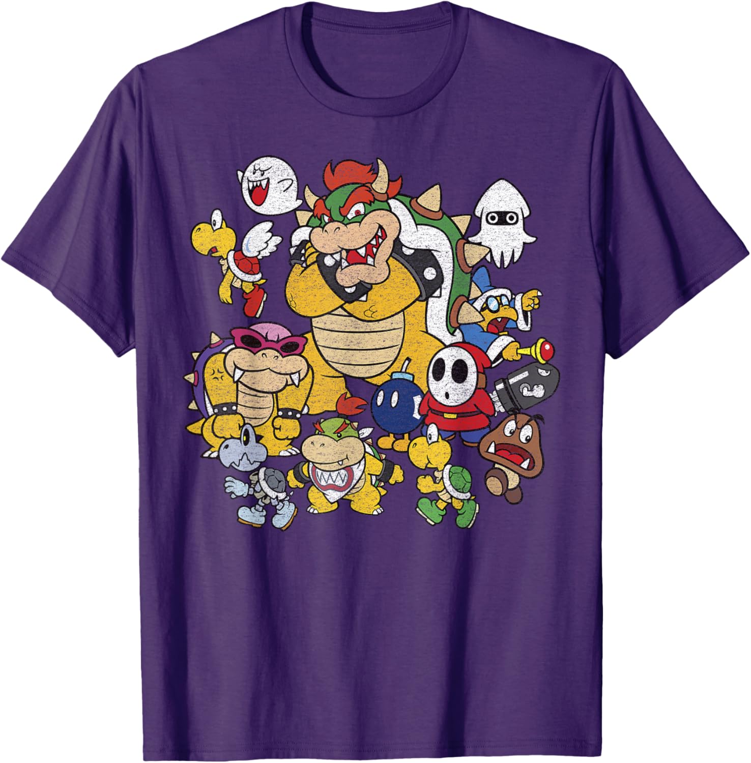 Nintendo Super Mario Bowser Enemy Group Shot T-Shirt for Fans and Gamers - 3