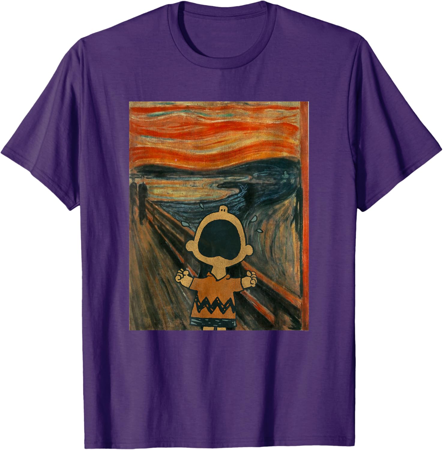 Artsy Peanuts Charlie Brown Scream T-Shirt for Fun Casual Wear - 5