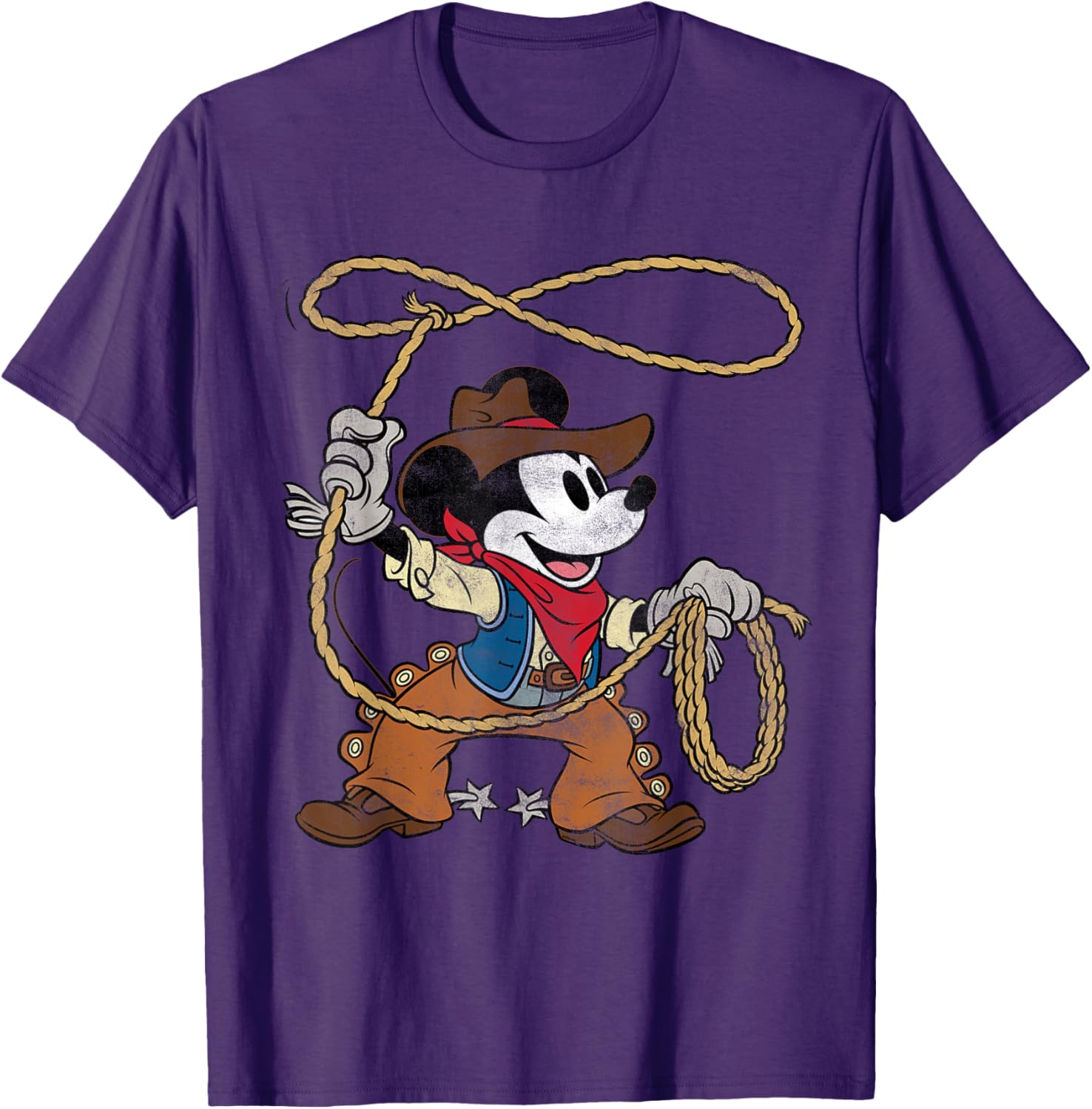 Vintage Mickey Mouse Cowboy T-Shirt for Fun Western Style Fashion - 2