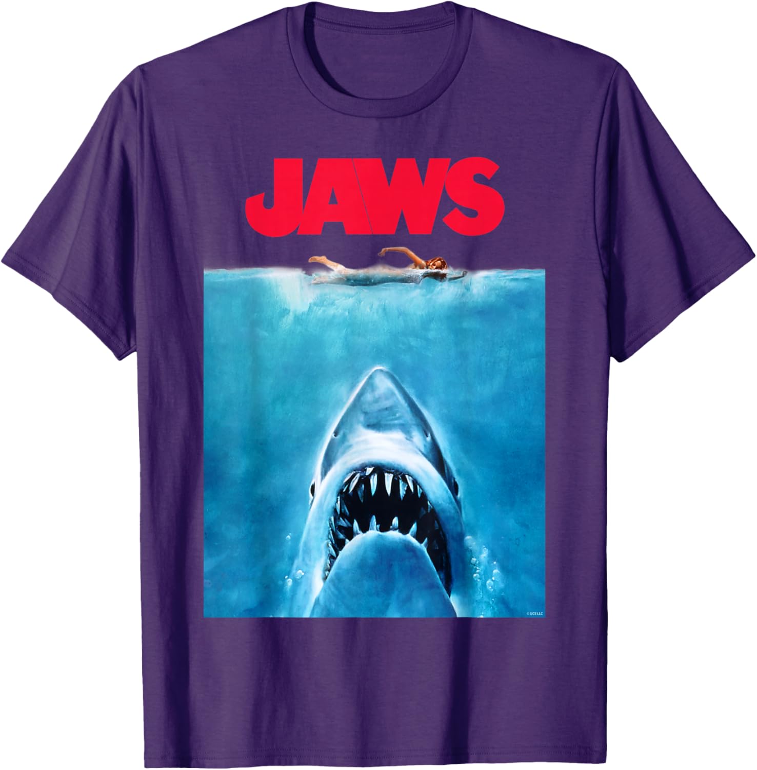Jaws Oversize Poster T-Shirt for Movie Lovers - Stylish and Comfortable Apparel - 1