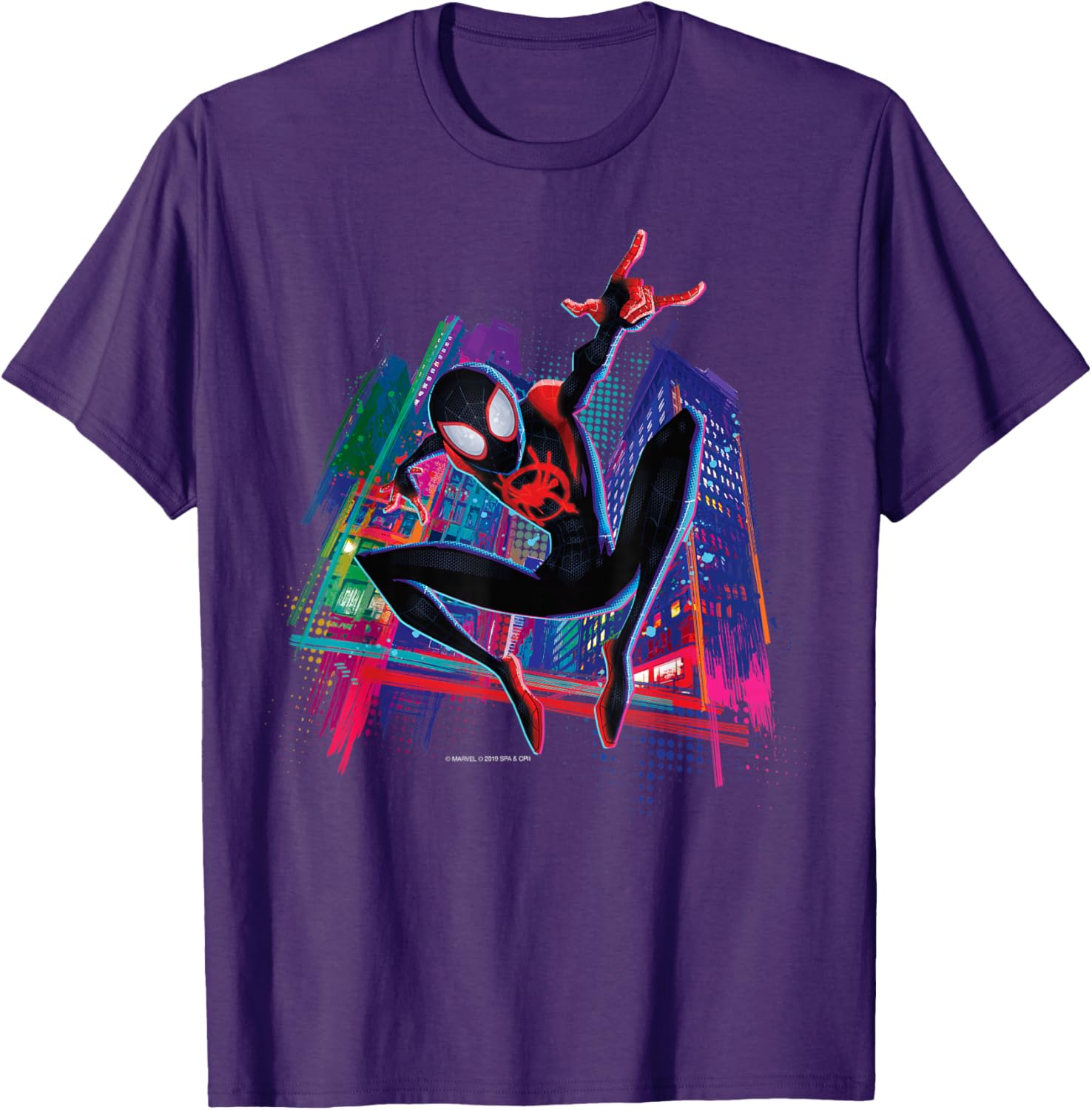 Spider-Man Miles Morales Graffiti City T-Shirt for Stylish Fans - 20