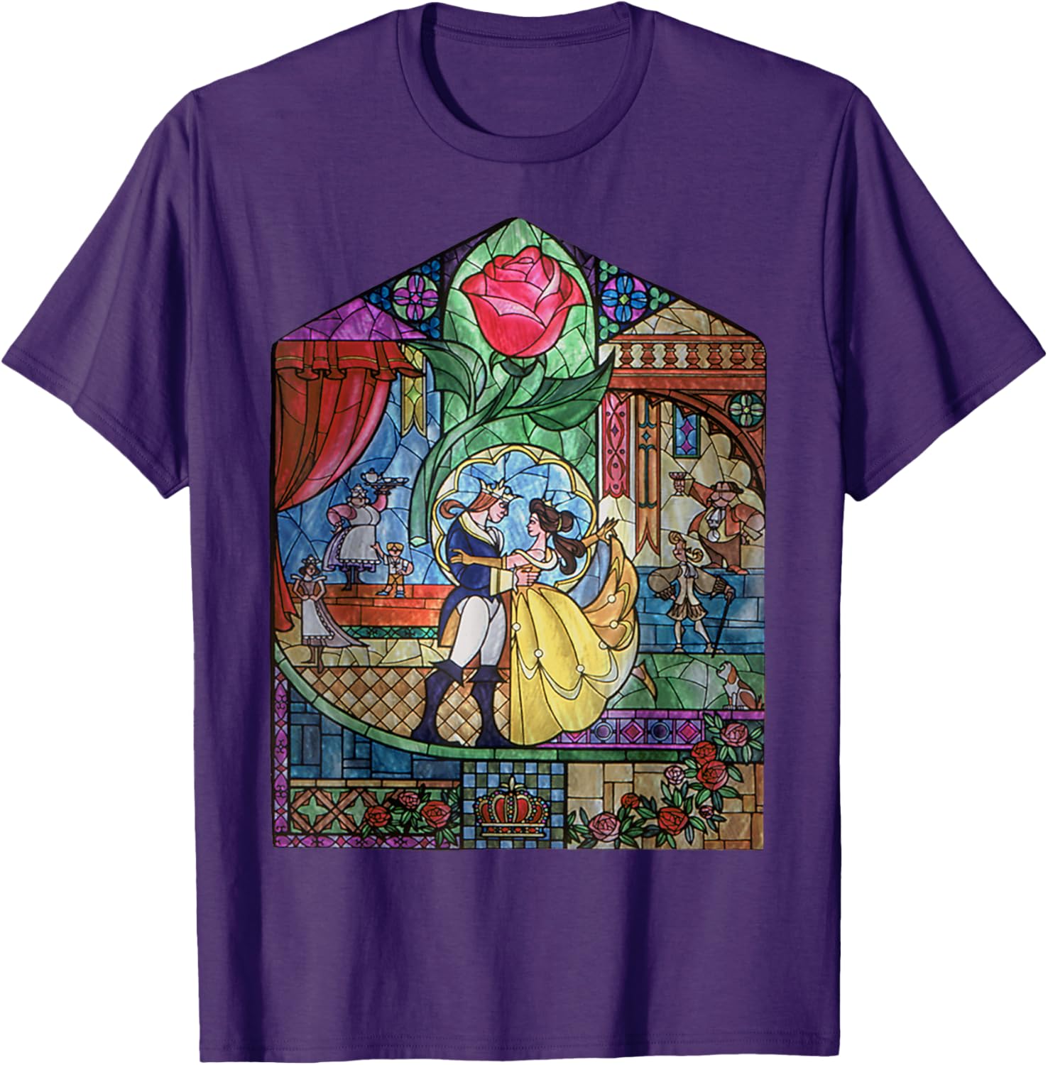 Disney Beauty and the Beast Enchanted Stained Glass Window T-Shirt - 8