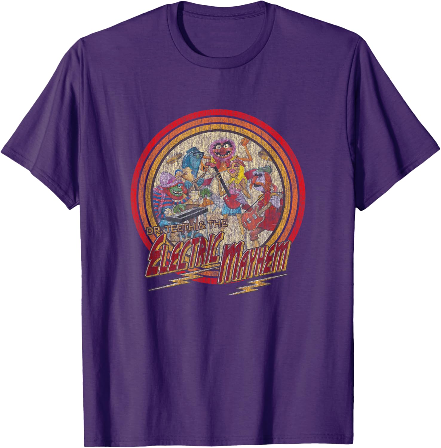 Disney Muppets Electric Mayhem Vintage Band Poster T-Shirt for Fans - 9