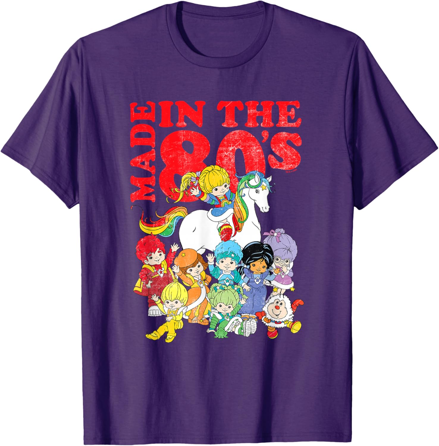 Rainbow Brite Vintage Distressed T-Shirt 80s Group Shot for Fans - 10