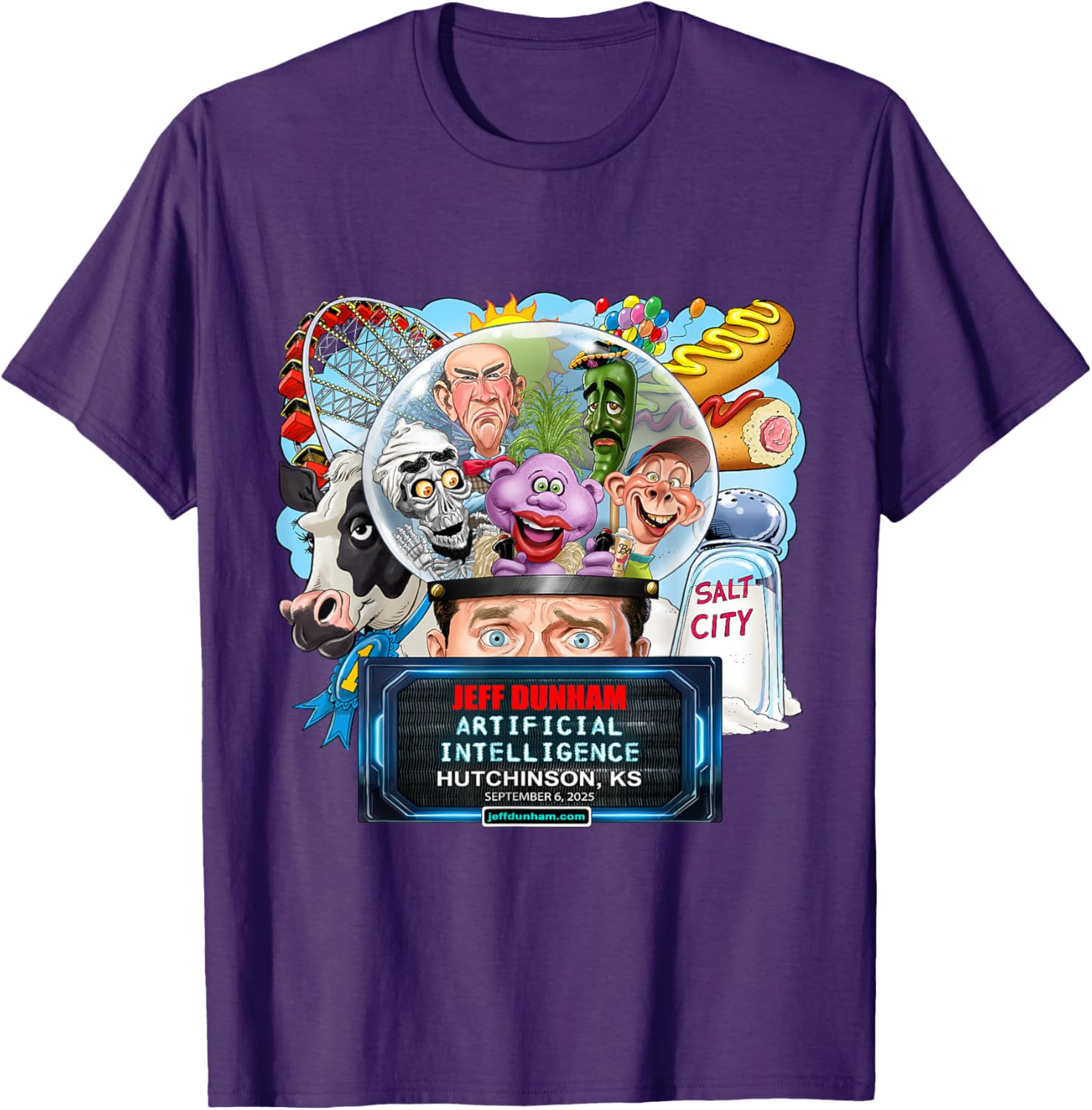 Jeff Dunham Hutchinson KS 2025 T-Shirt for Fans of Comedy and Fun - 7