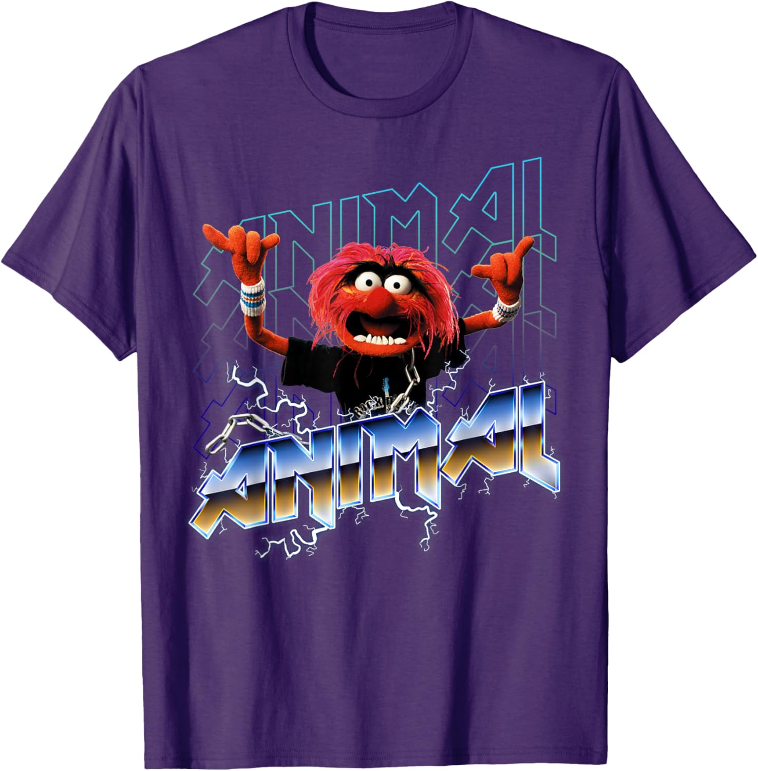 Disney Muppets Animal Vintage Rock Metal Poster T-Shirt for Fans - 7