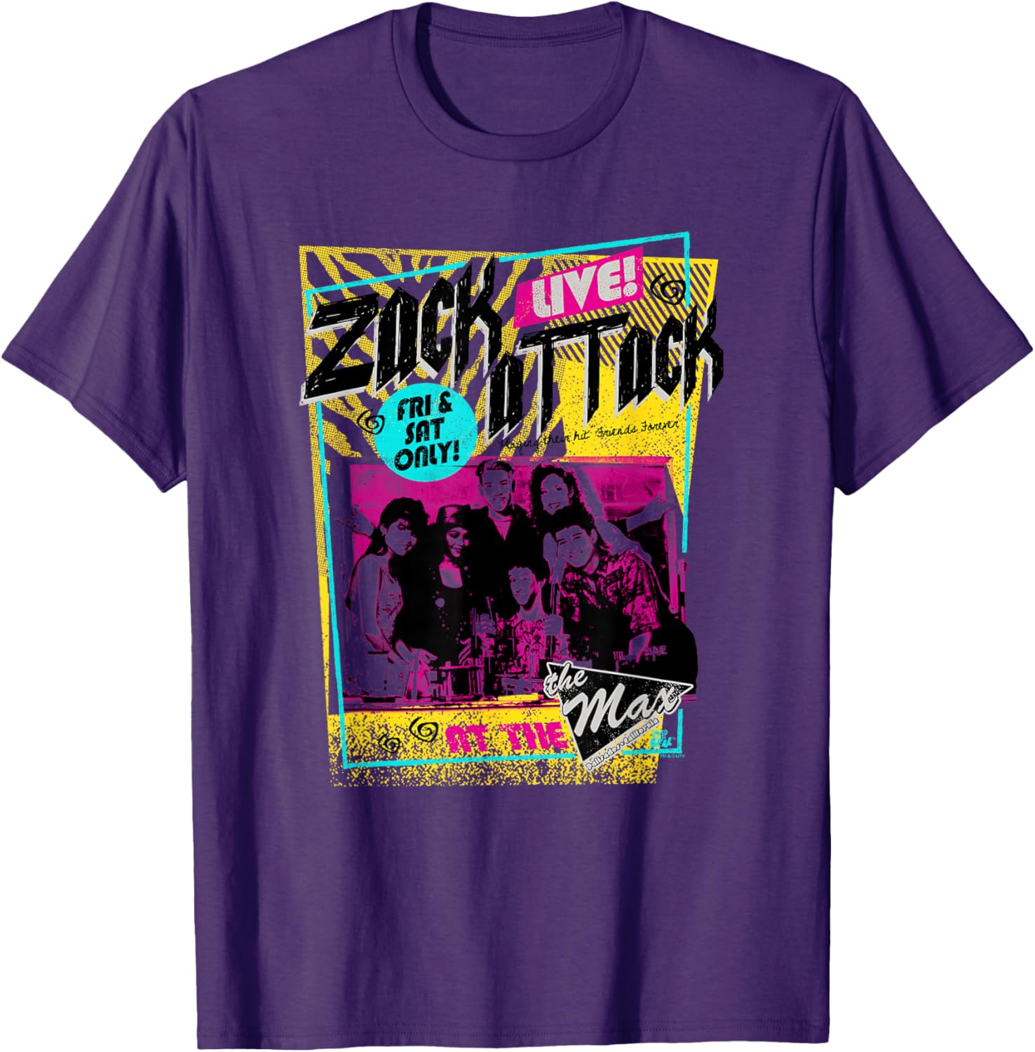 Saved By The Bell Zack Attack Live Tee - Fun Retro Graphic Shirt - 8