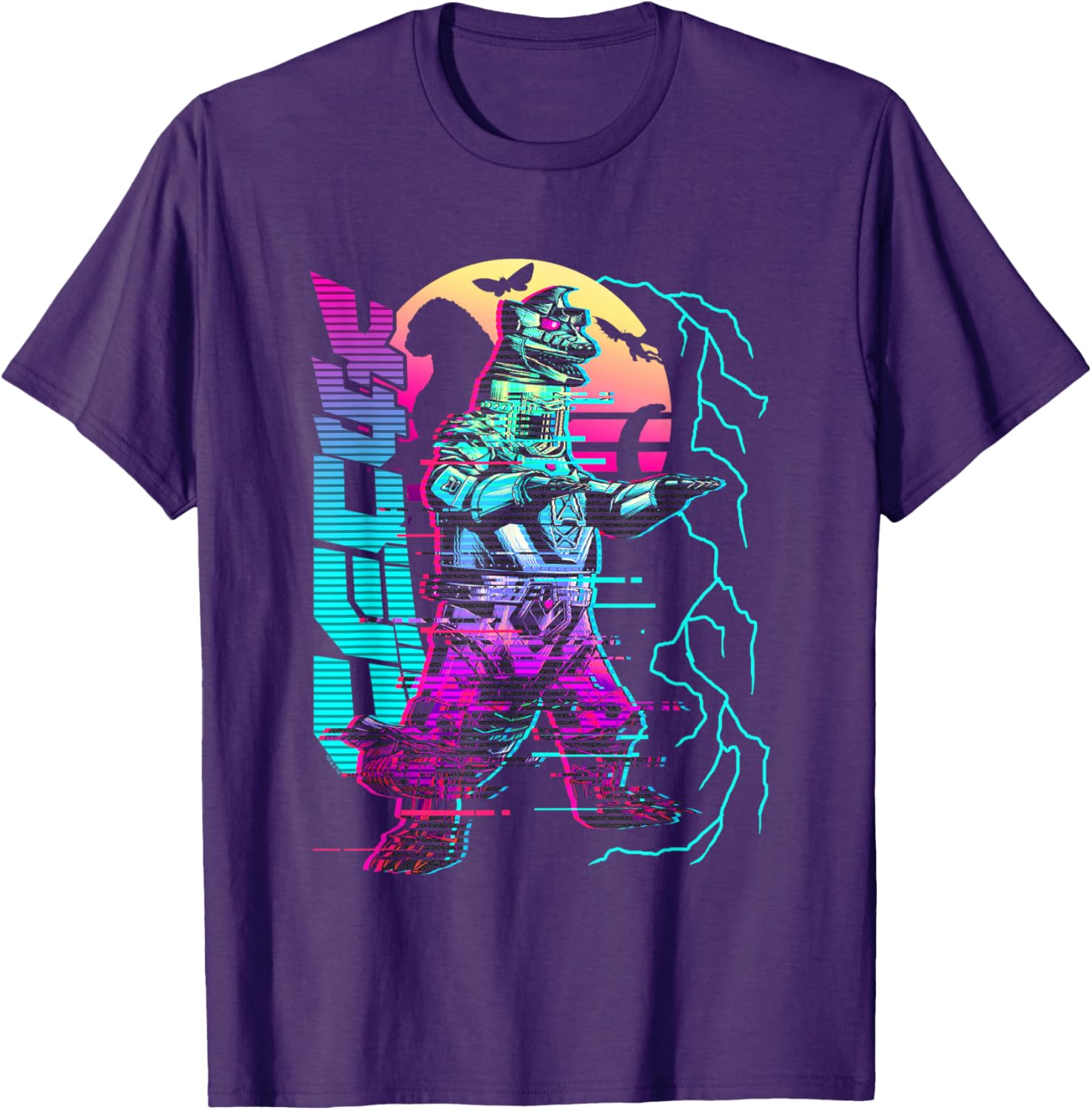 Godzilla Neon Mechagodzilla T-Shirt for Fans of Epic Monster Movies - 8