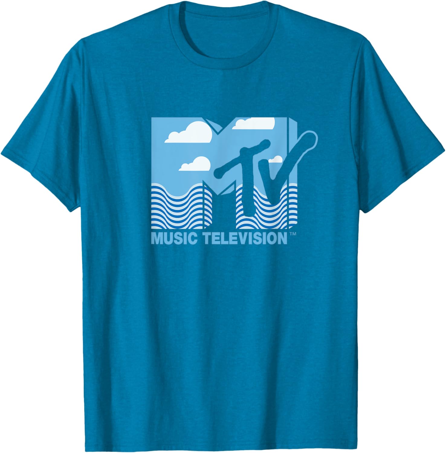 Mademark x MTV Official Logo T-Shirt with Water, Clouds & Blue Sky - 8